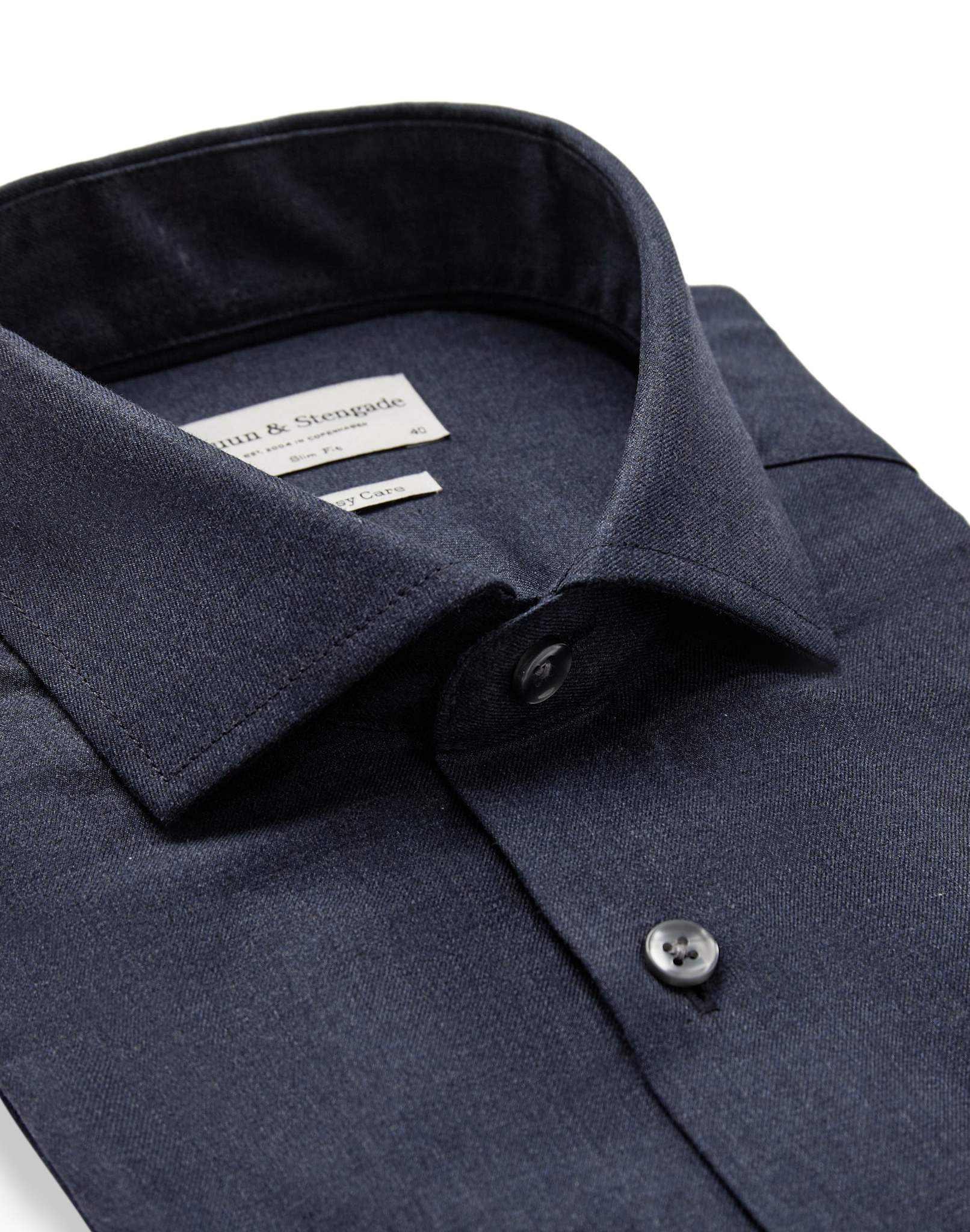 BS Kinney Slim Fit Skjorta - Navy