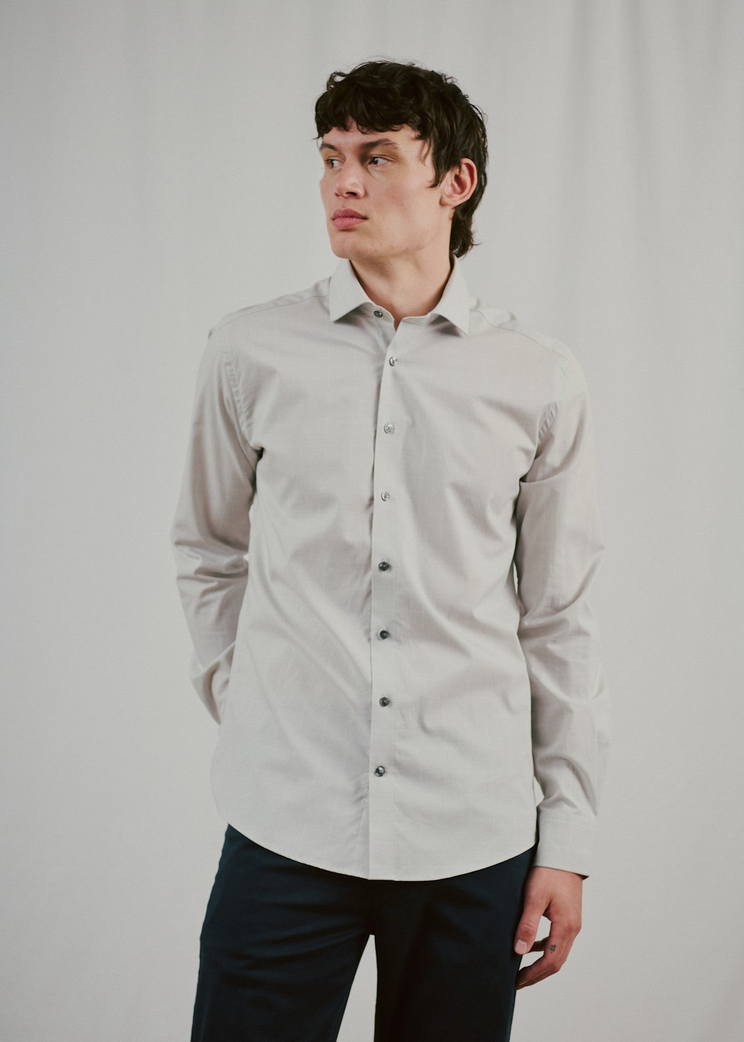 BS Balle Modern Fit Skjorta - Grey