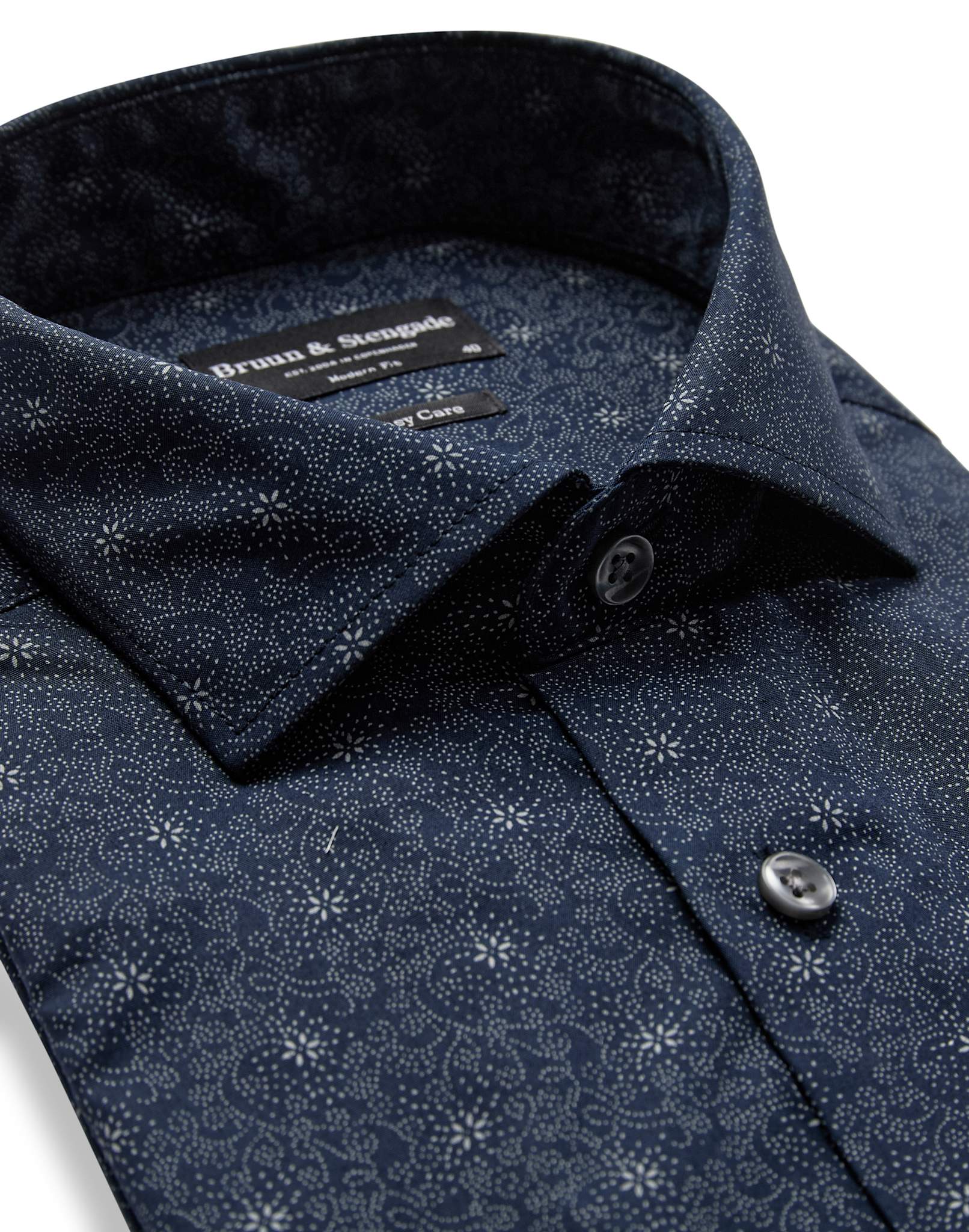 BS Buk Modern Fit Skjorta - Navy