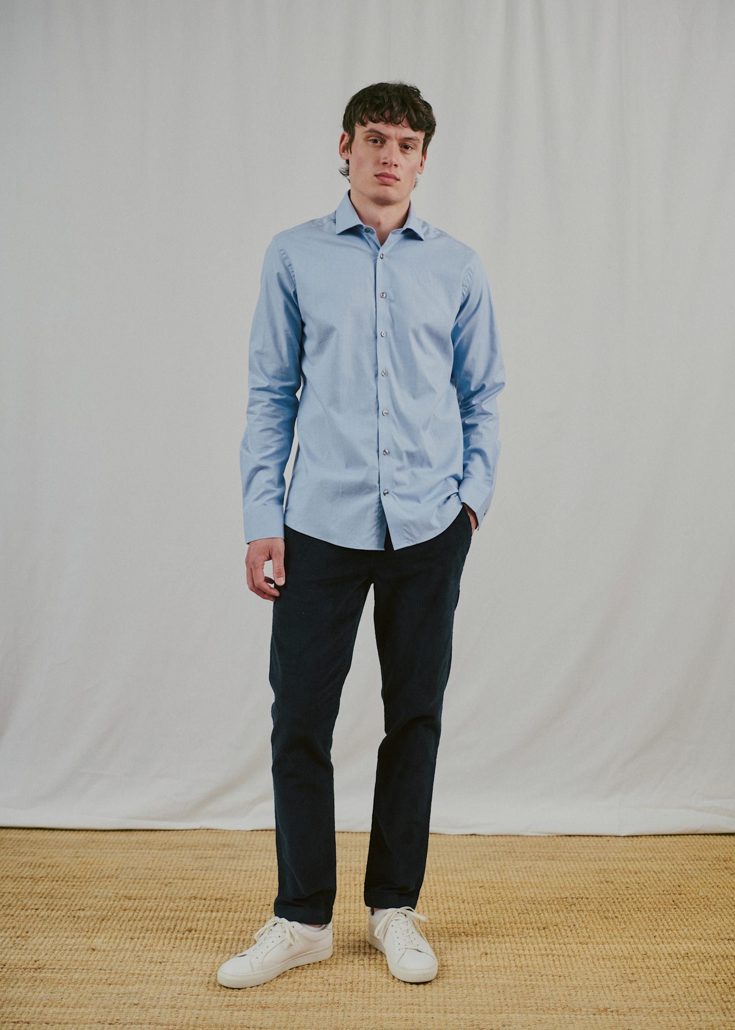 BS Holme Modern Fit Skjorta - Light Blue