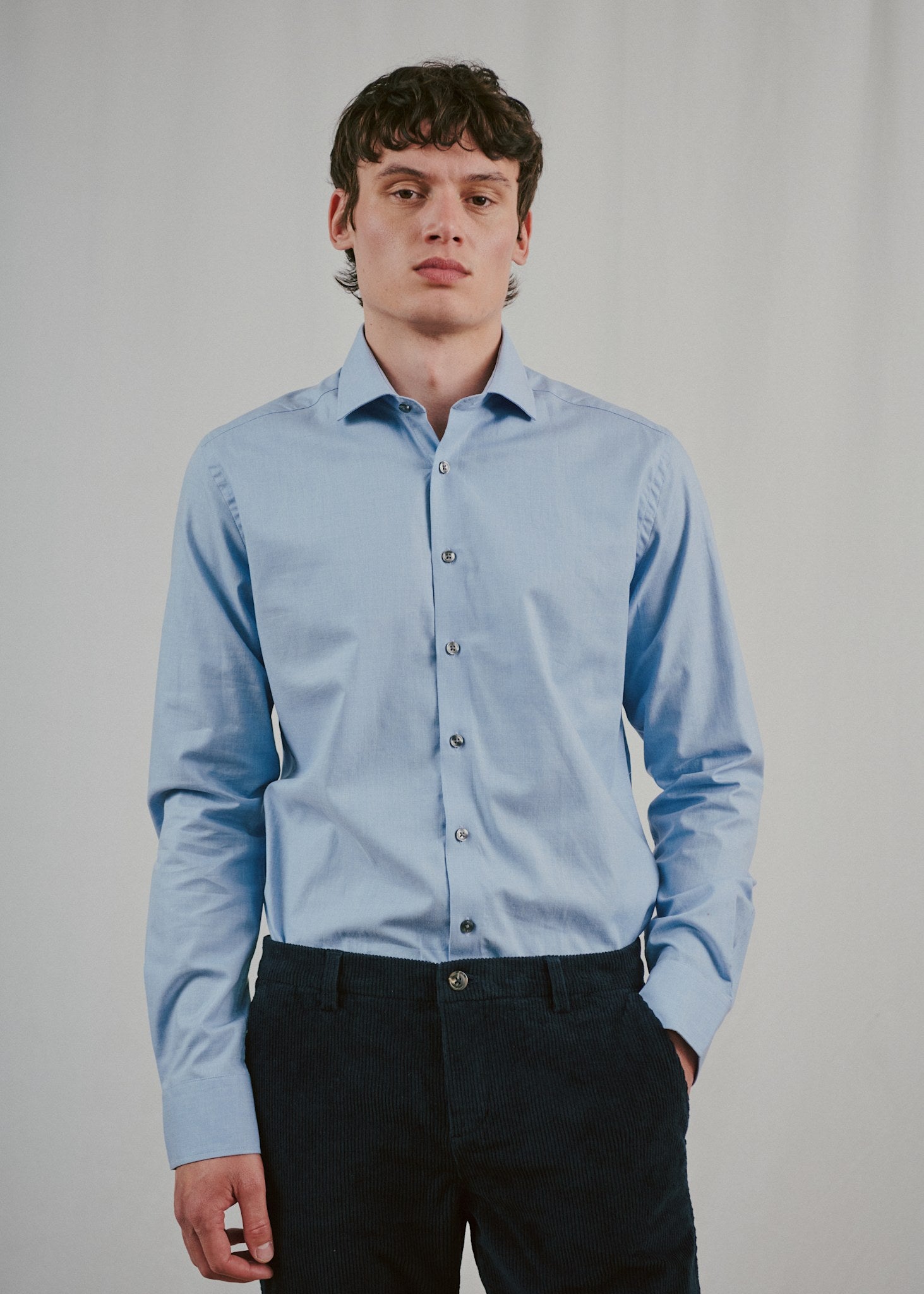BS Holme Modern Fit Skjorta - Light Blue