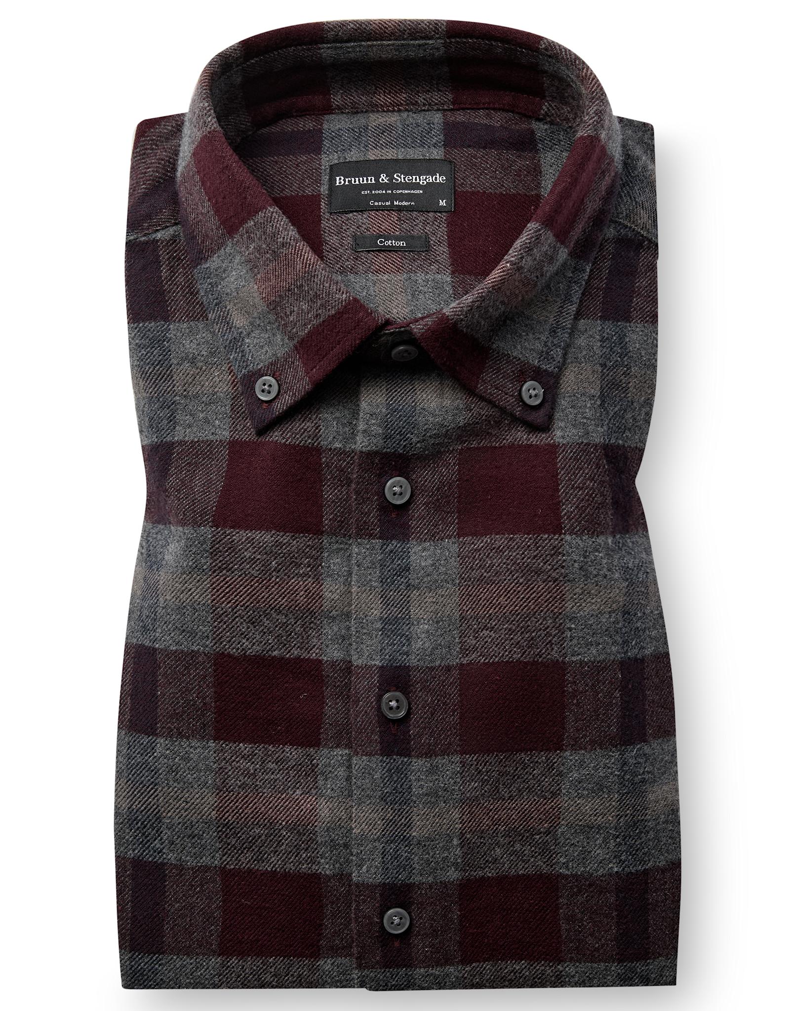 BS Letsie Casual Modern Fit Skjorta - Wine