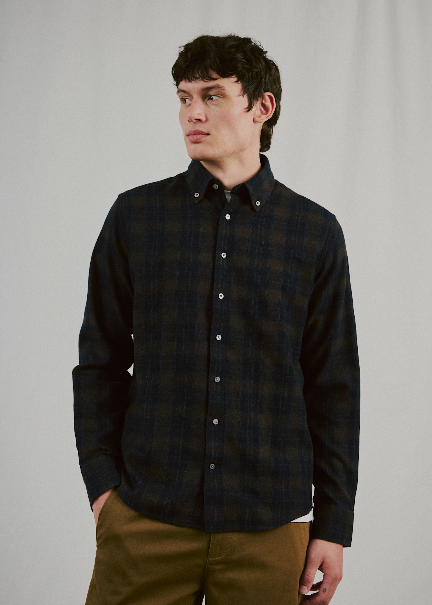 BS Norodom Casual Modern Fit Skjorta - Brown