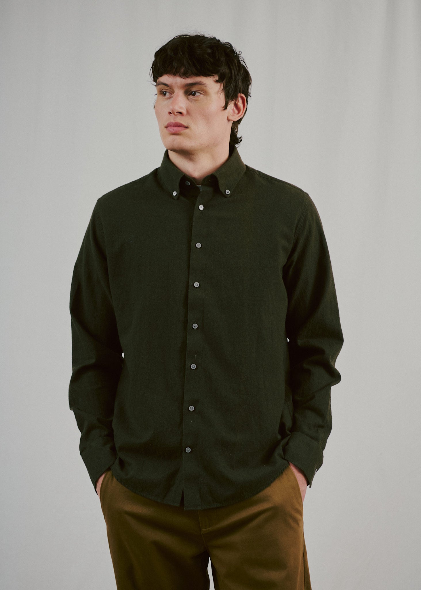 BS Akihito Casual Modern Fit Skjorta - Green