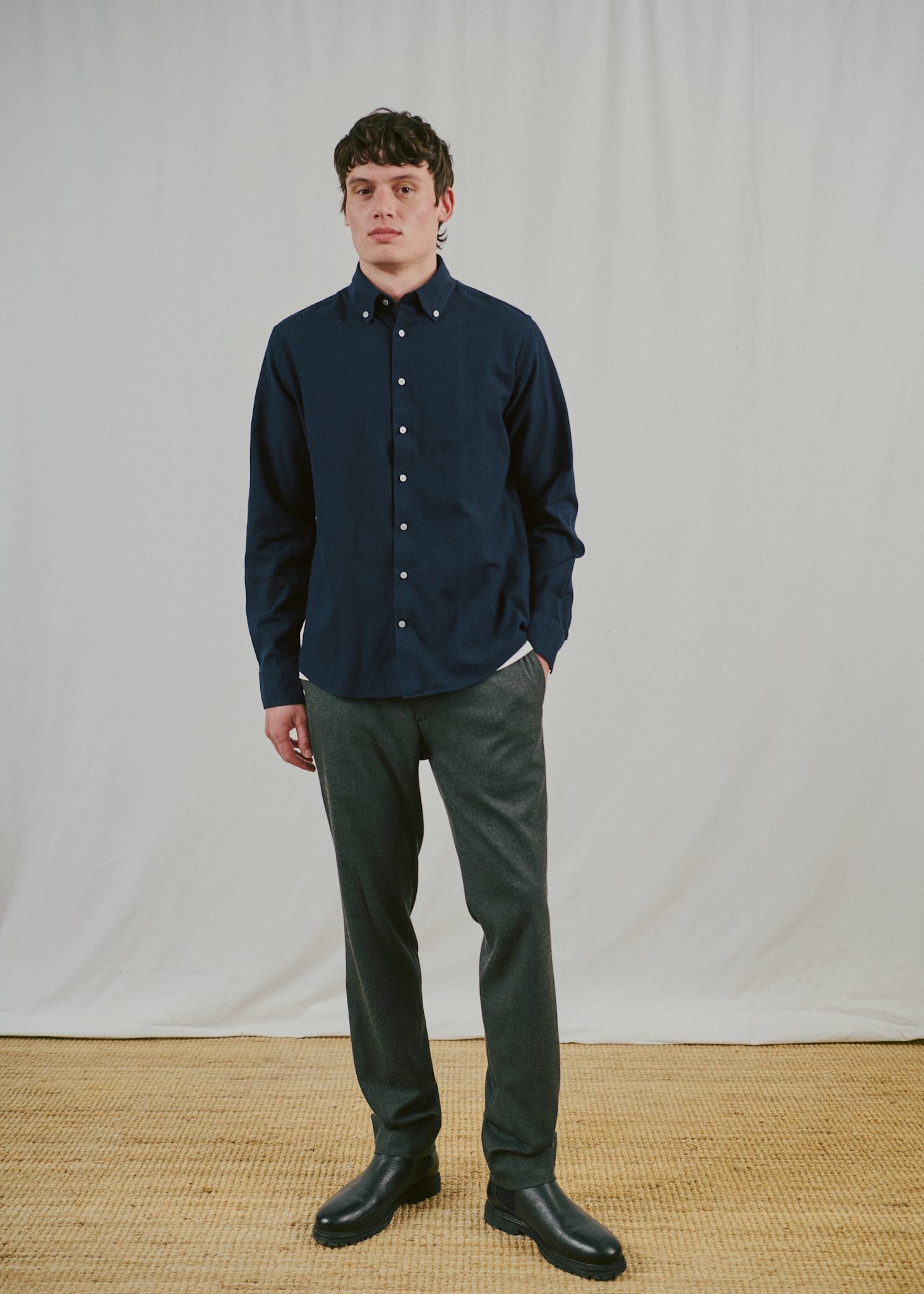 BS Akihito Casual Modern Fit Skjorta - Navy