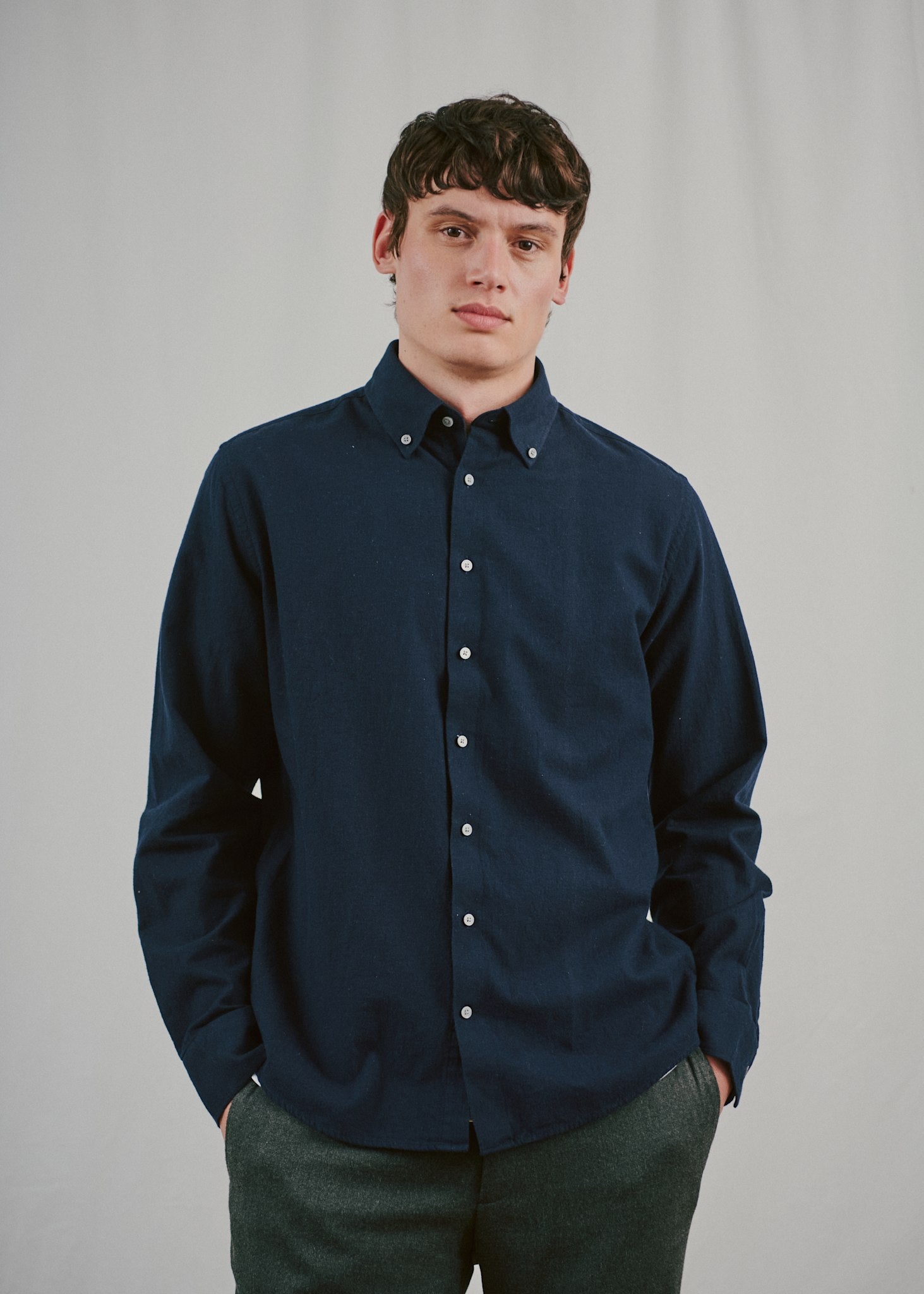 BS Akihito Casual Modern Fit Skjorta - Navy