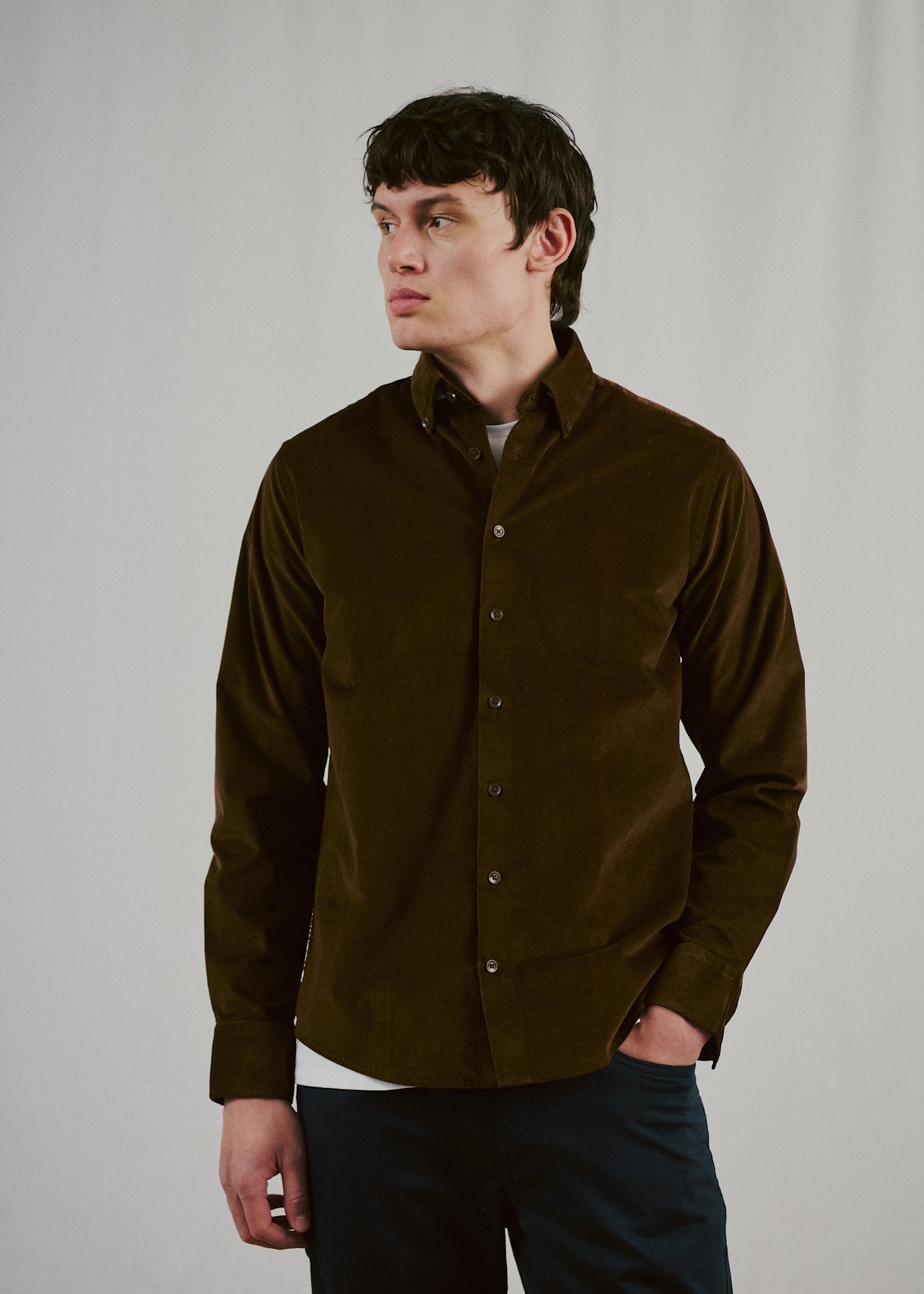 BS Osei Casual Modern Fit Skjorta - Brown