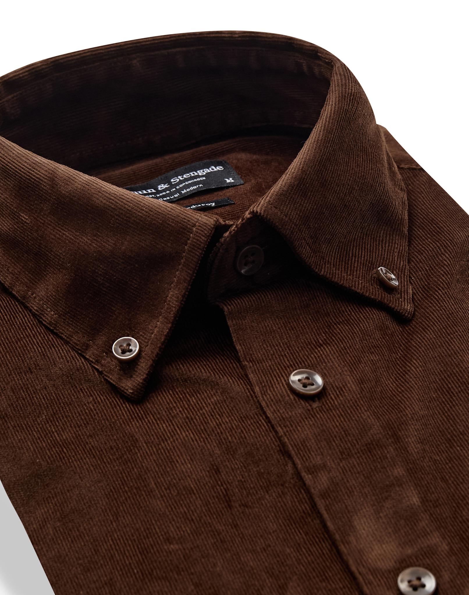 BS Osei Casual Modern Fit Skjorta - Brown