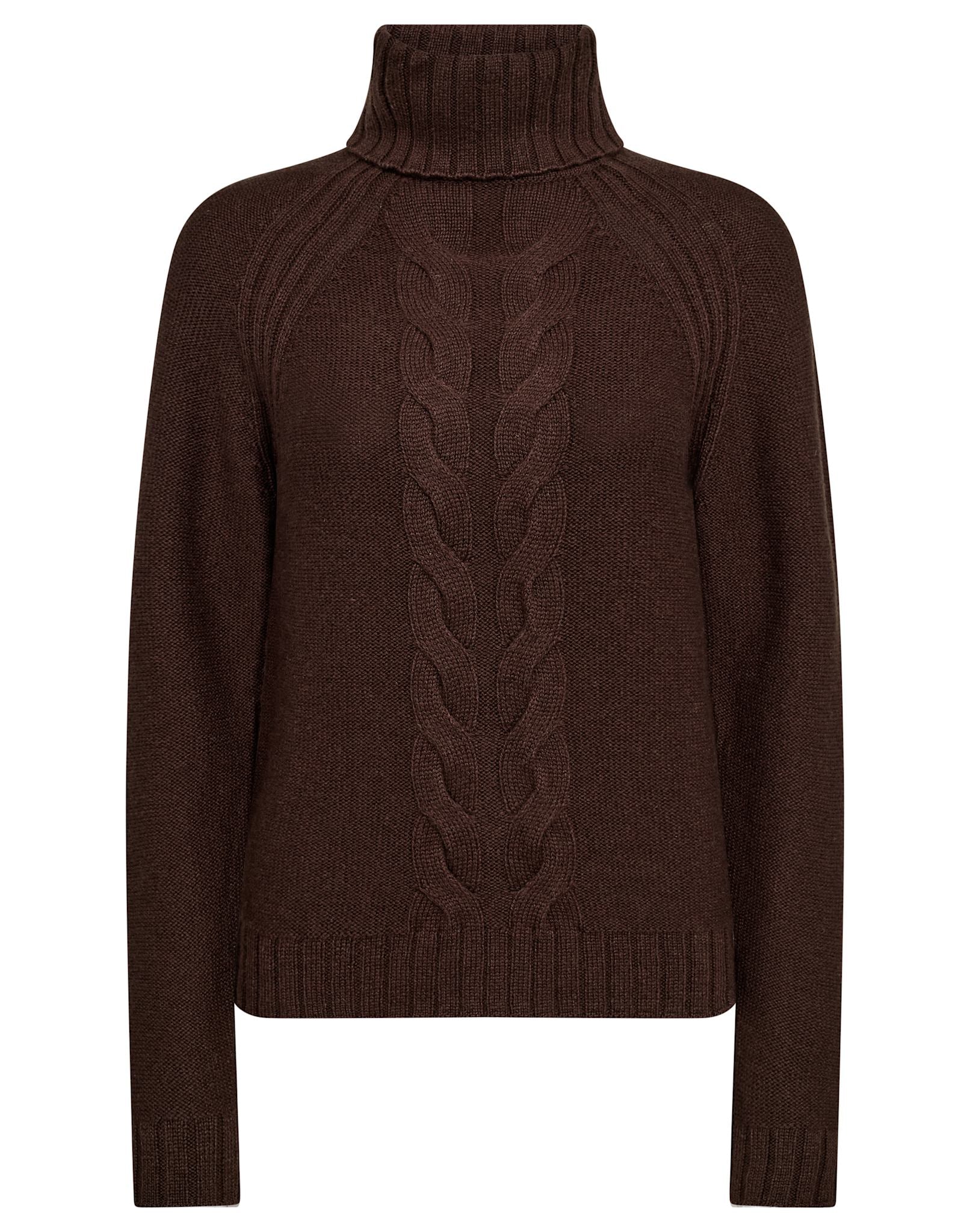 BS Juliana Regular Fit Stickat - Dark Brown