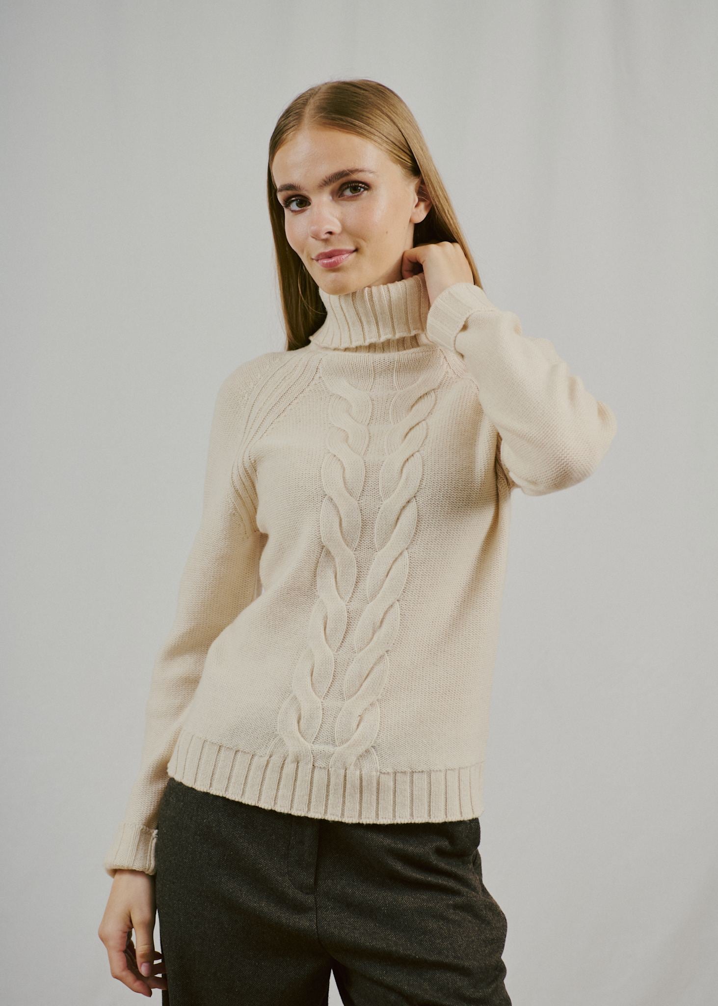 BS Juliana Regular Fit Stickat - Ecru