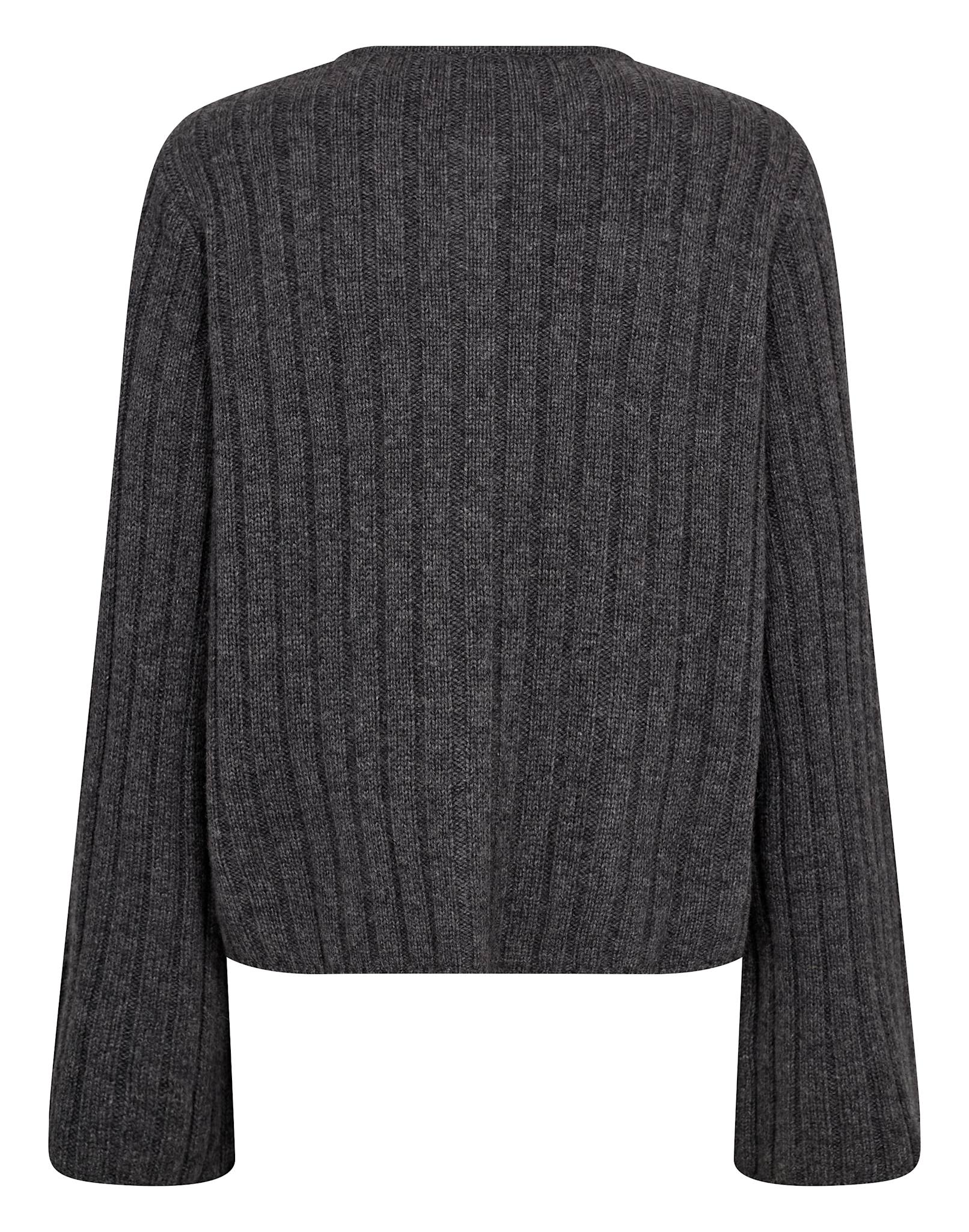 BS Kasimira Regular Fit Stickat - Dark Grey