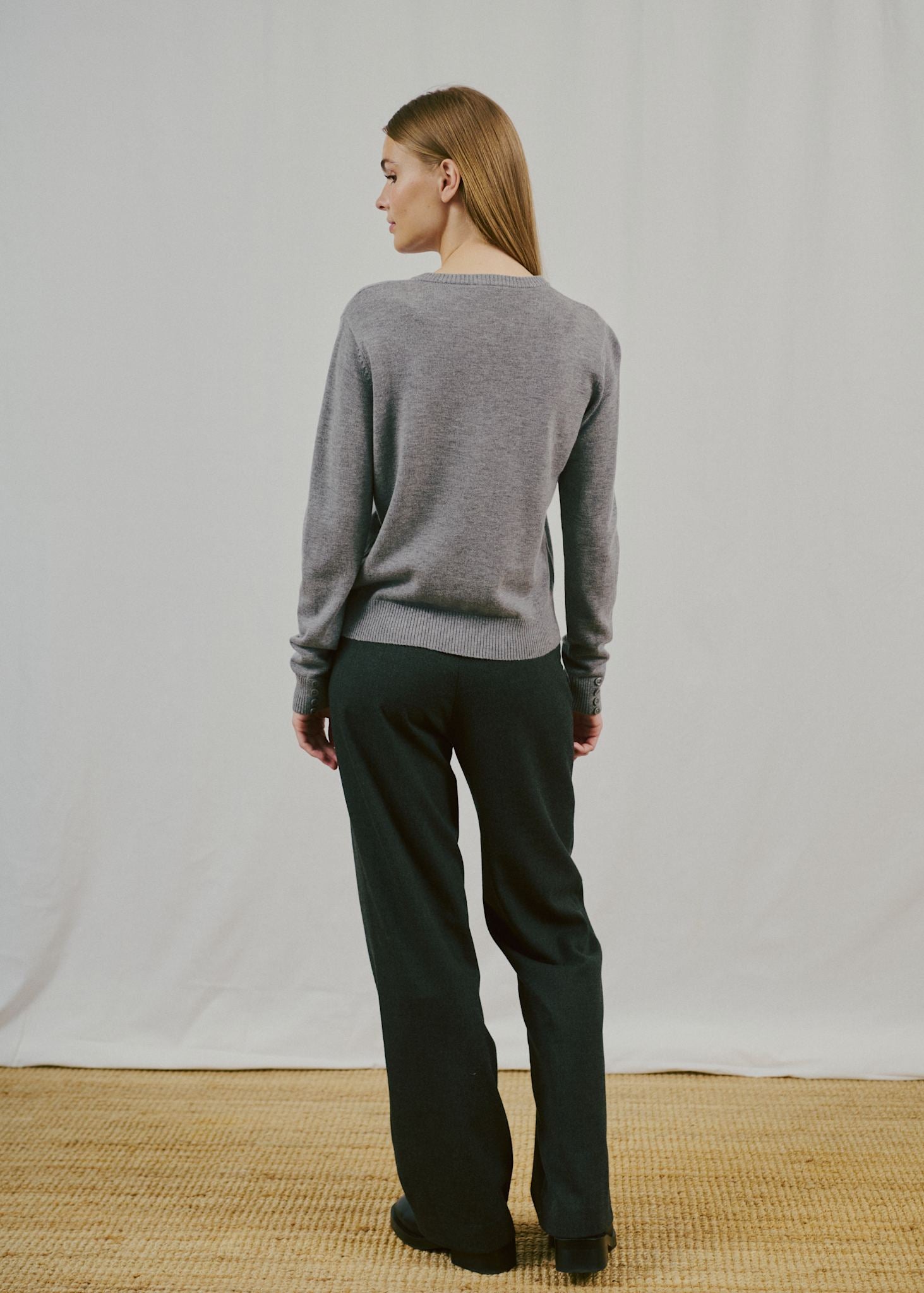 BS Edel Regular Fit Stickat - Grey