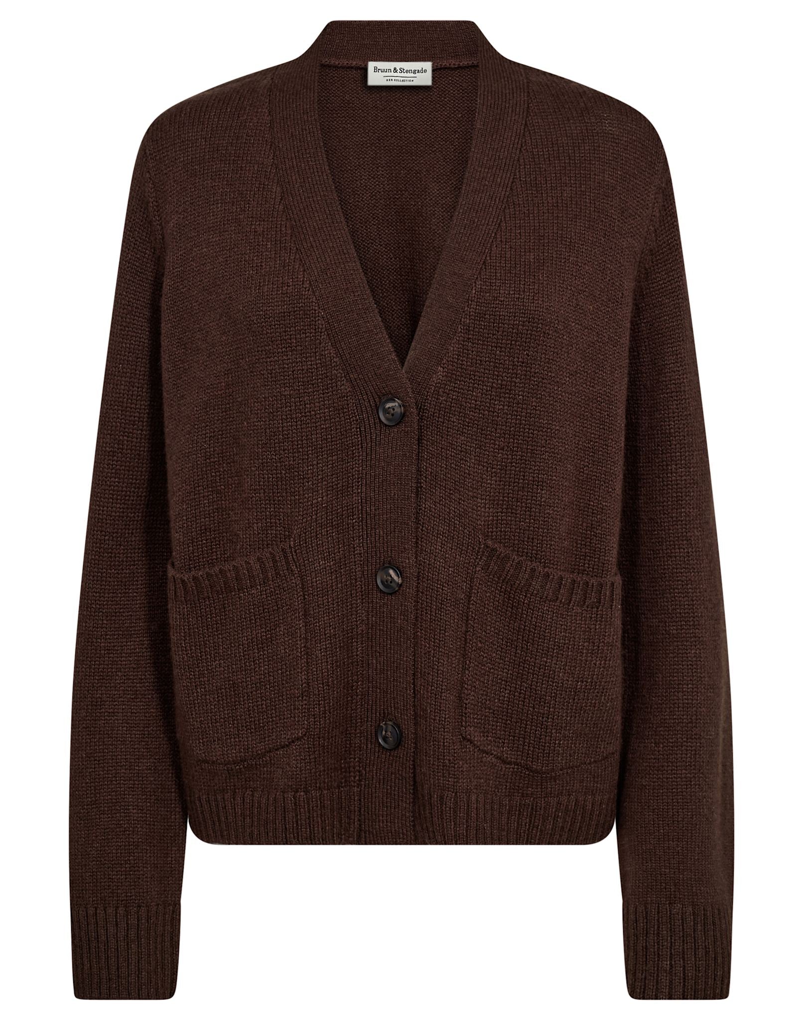 BS Gretel Regular Fit Stickat - Dark Brown