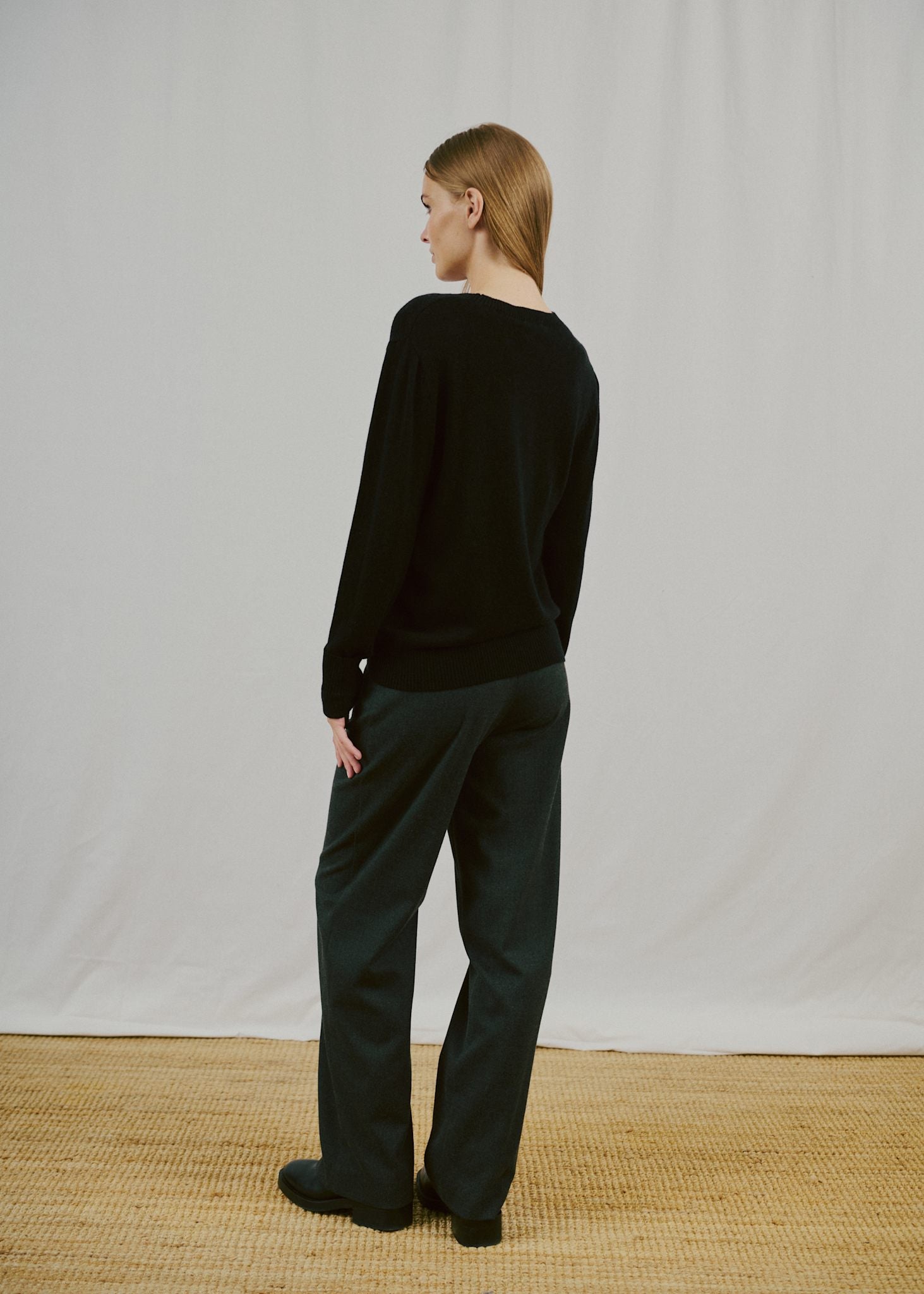 BS Brunhild Regular Fit Stickat - Black