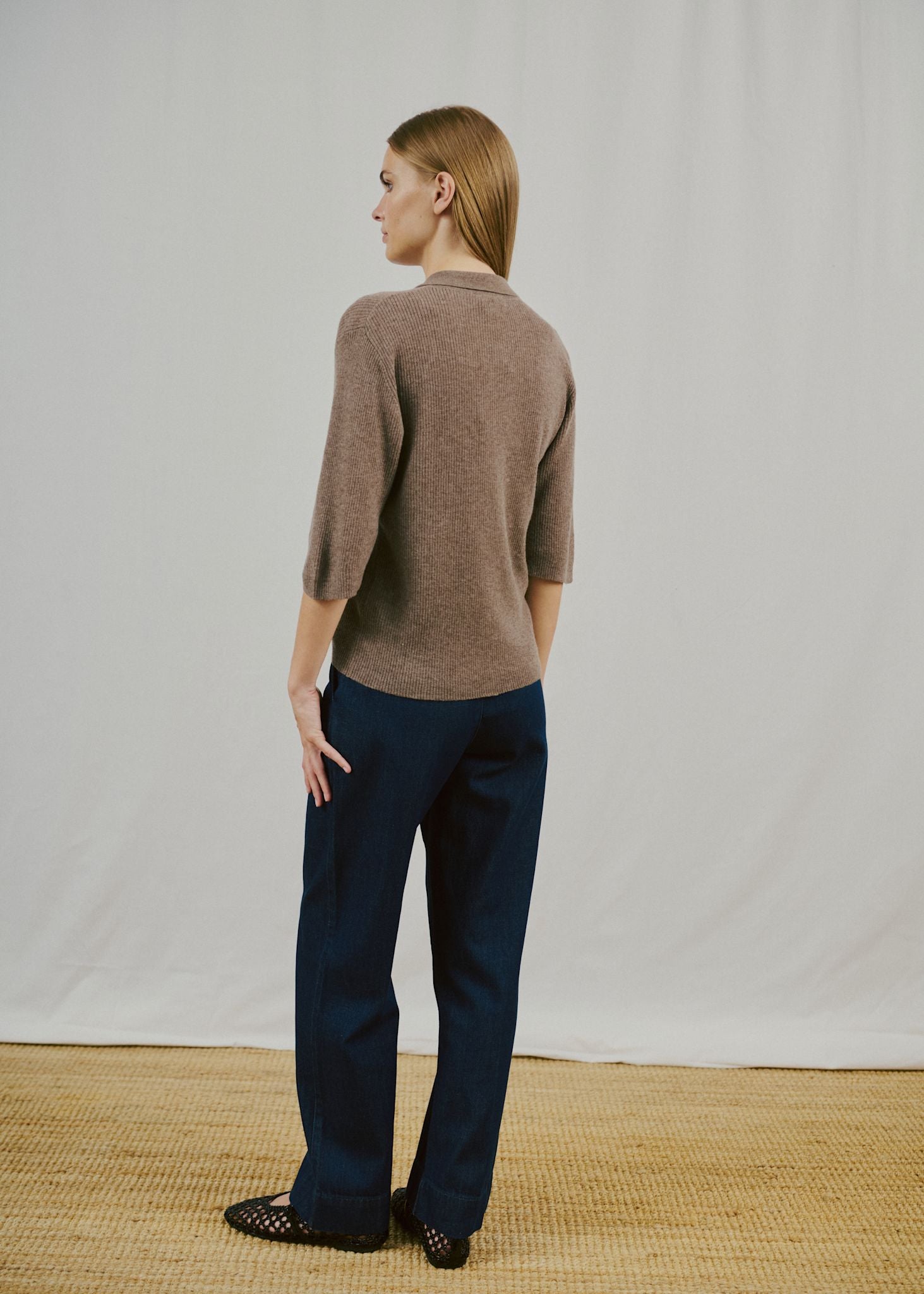 BS Agna Regular Fit Stickat - Mole