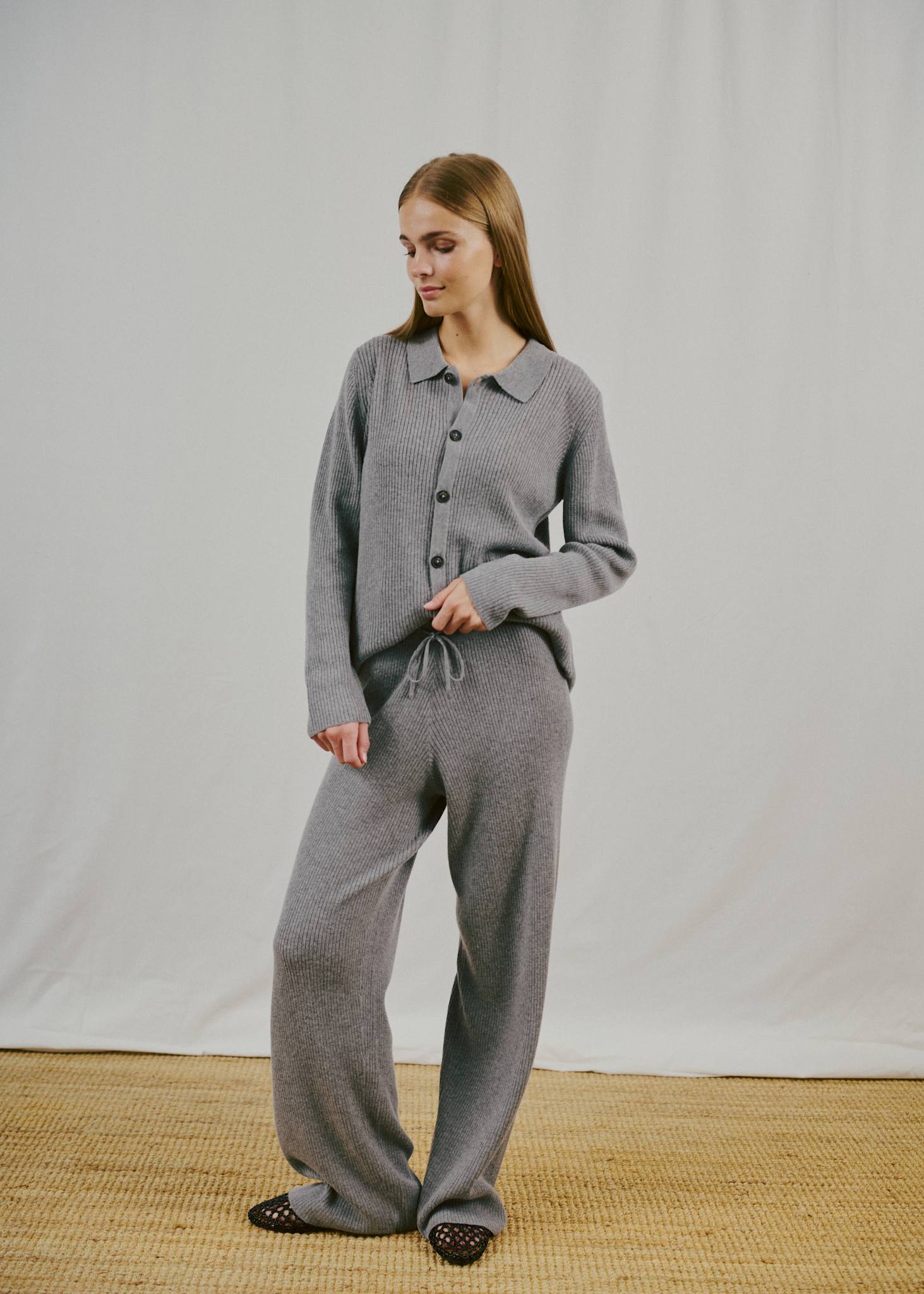 BS Agathe Regular Fit Byxor - Grey