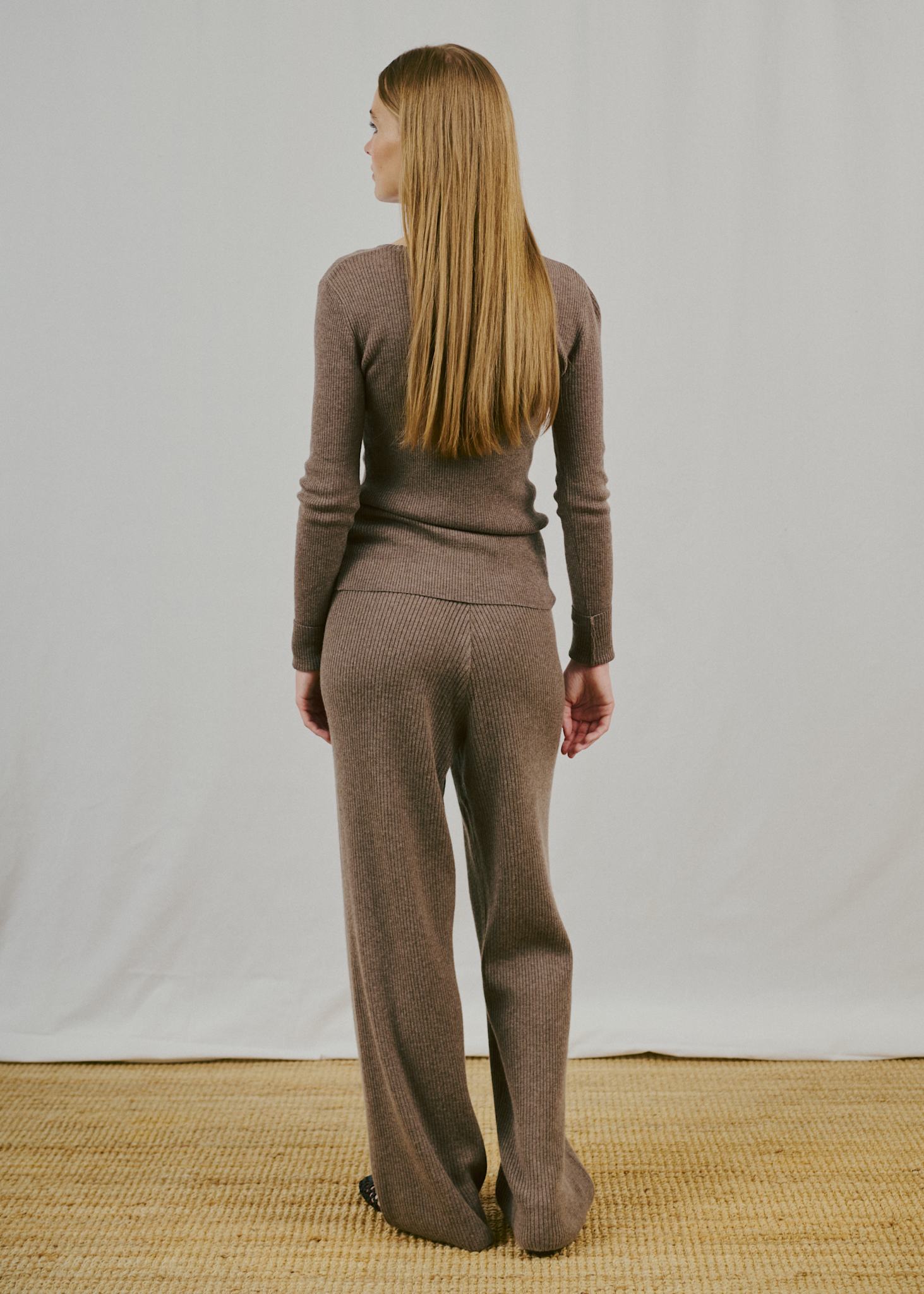 BS Agathe Regular Fit Byxor - Mole