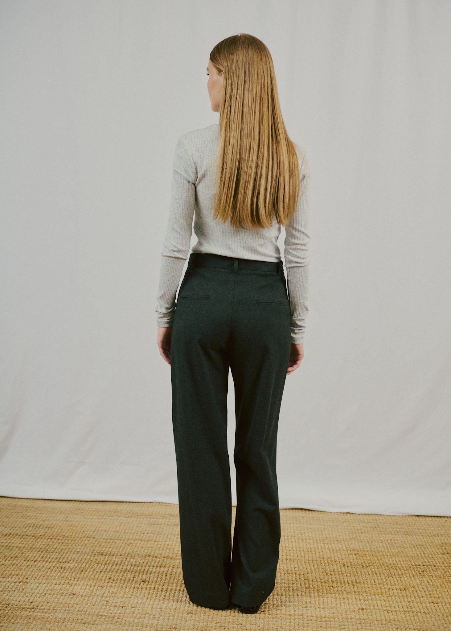 BS Elfrida Regular Fit Kostymbyxor - Dark Grey
