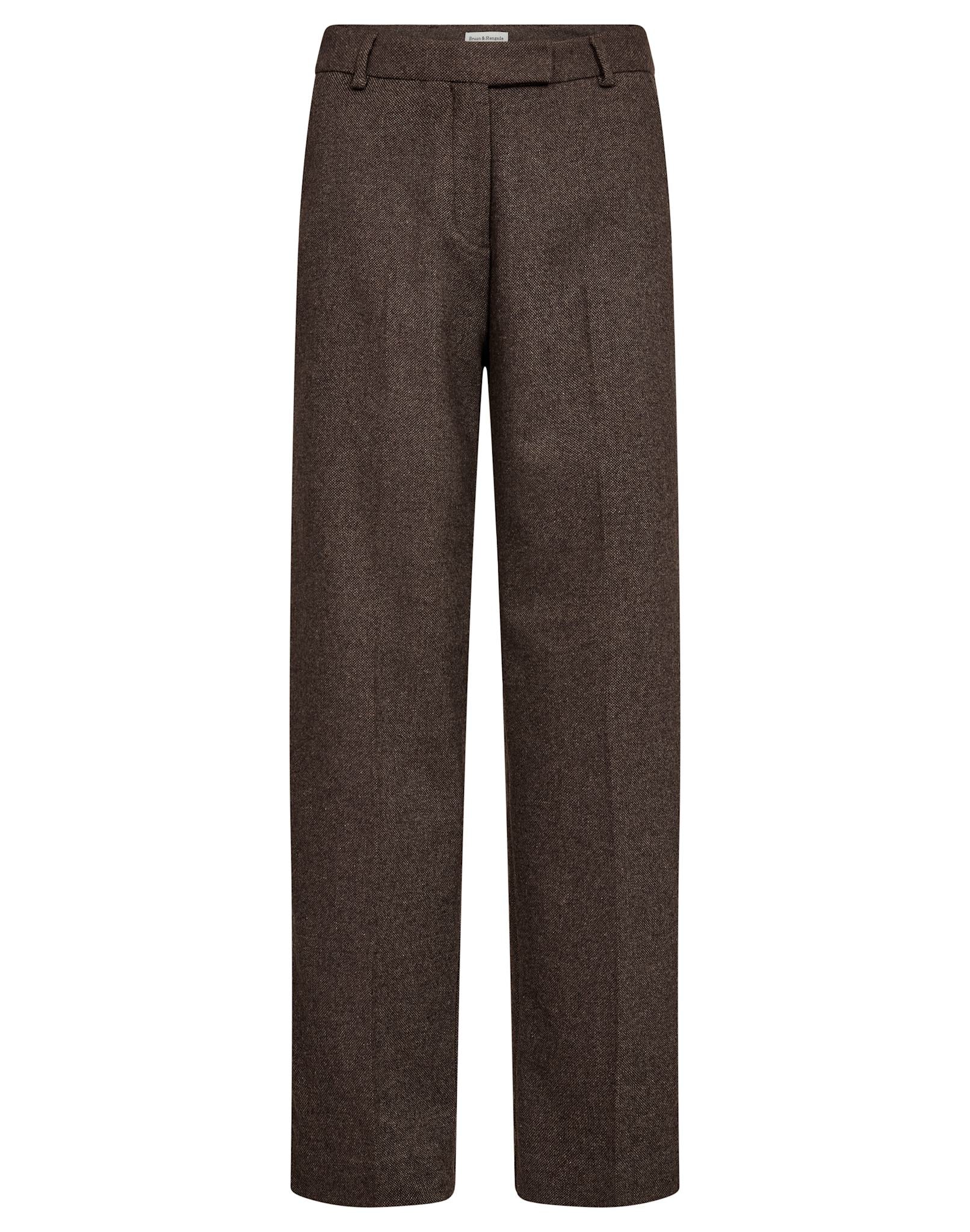 BS Heike Regular Fit Kostymbyxor - Dark Brown