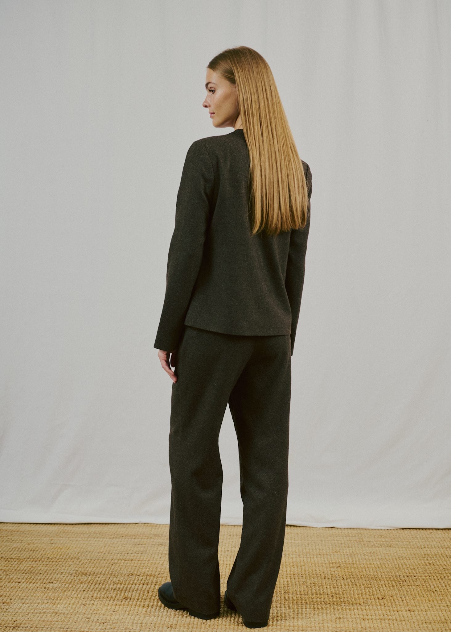 BS Heike Regular Fit Kostymbyxor - Dark Brown