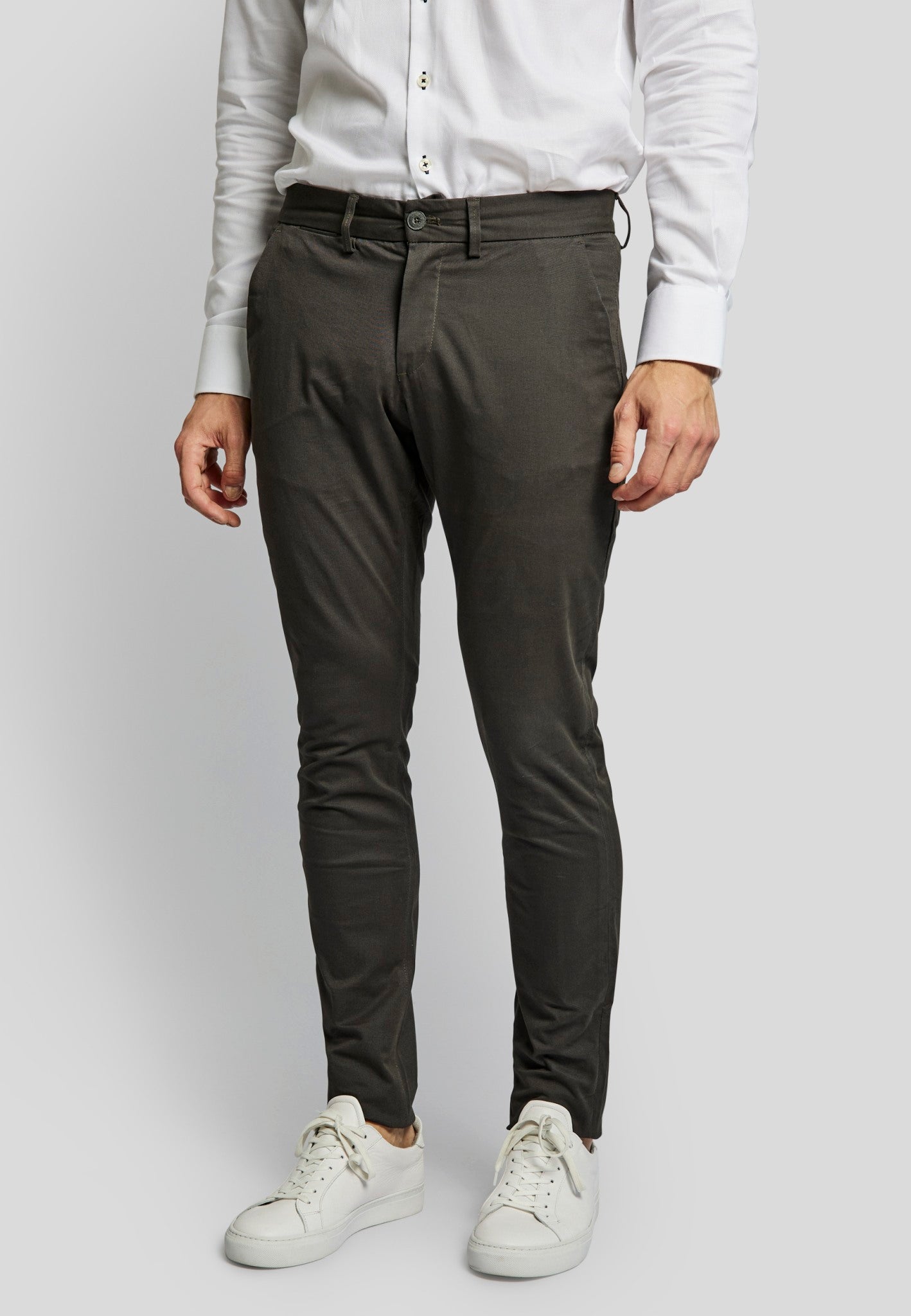 BS Anton Slim Fit Chinos - Mörkgrå