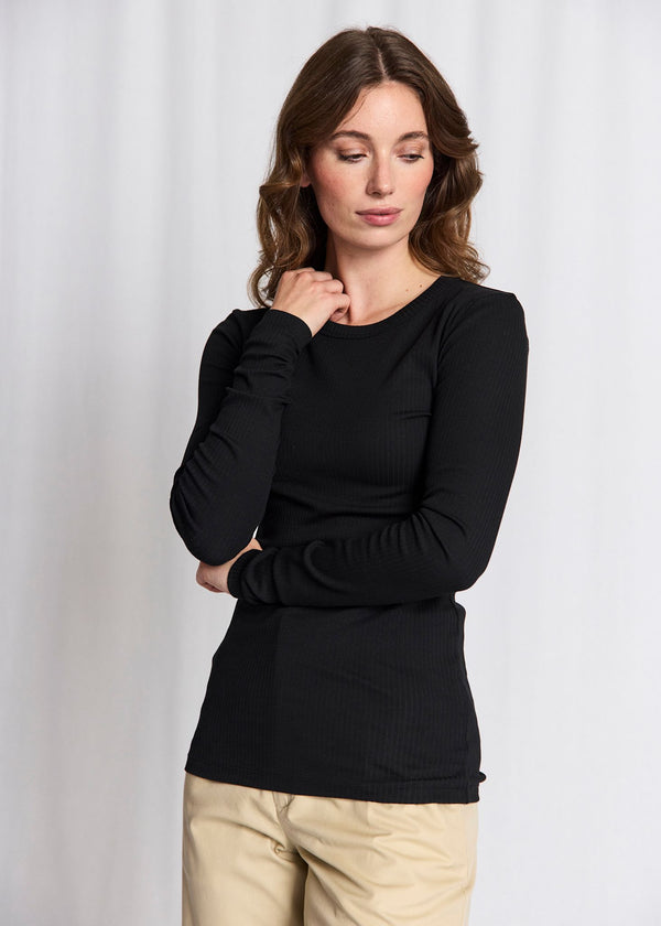 BS Margrethe Långärmad T-Shirt - Black