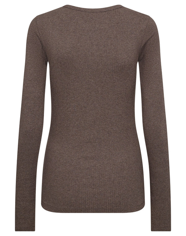 BS Margrethe Långärmad T-Shirt - Brown