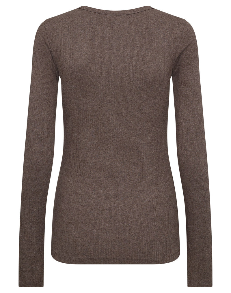 BS Margrethe Långärmad T-Shirt - Brown