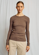 BS Margrethe Långärmad T-Shirt - Brown