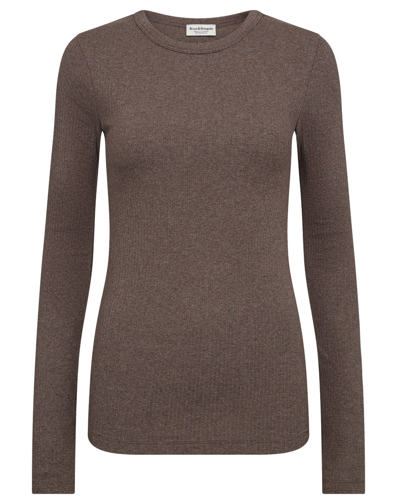 BS Margrethe Långärmad T-Shirt - Brown