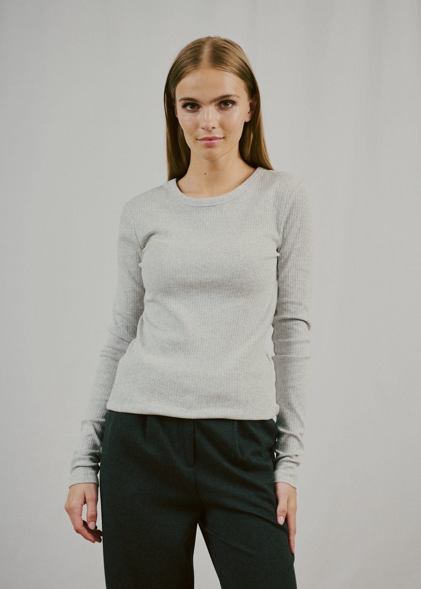 BS Margrethe Långärmad T-Shirt - Light Grey