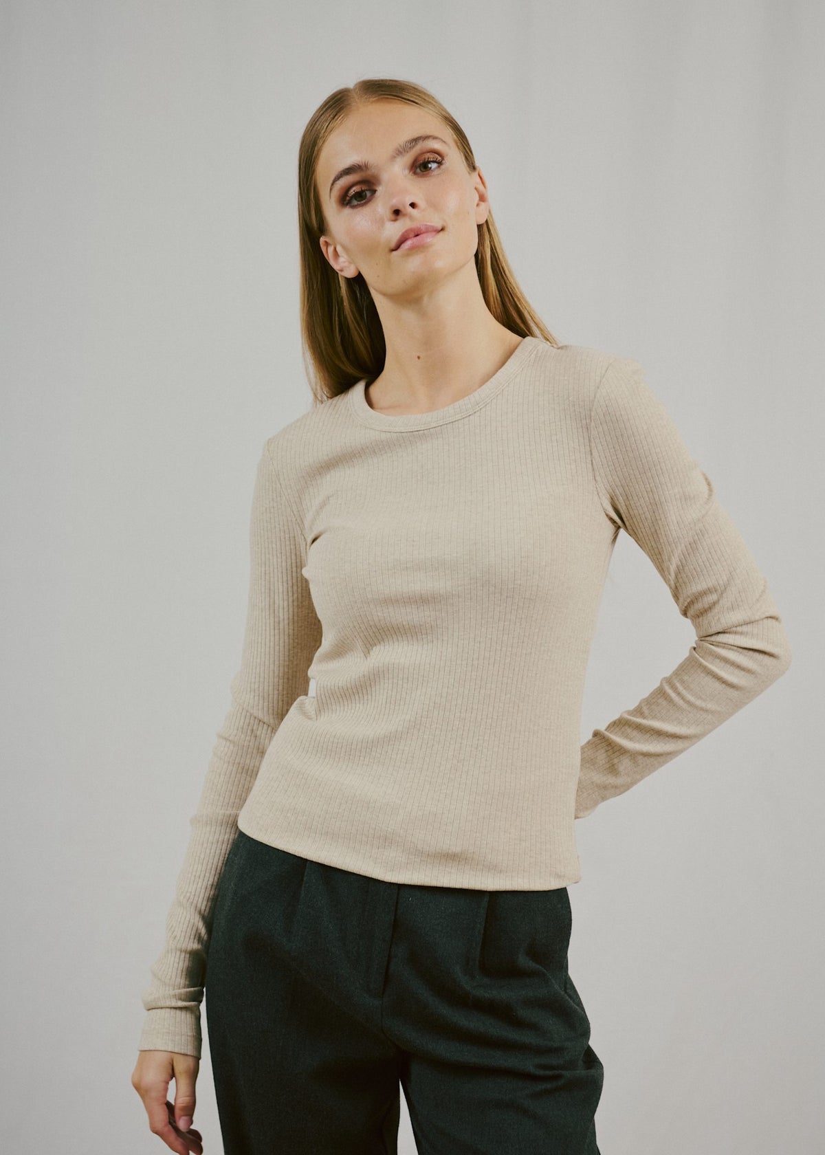 BS Margrethe Långärmad T-Shirt - Sand