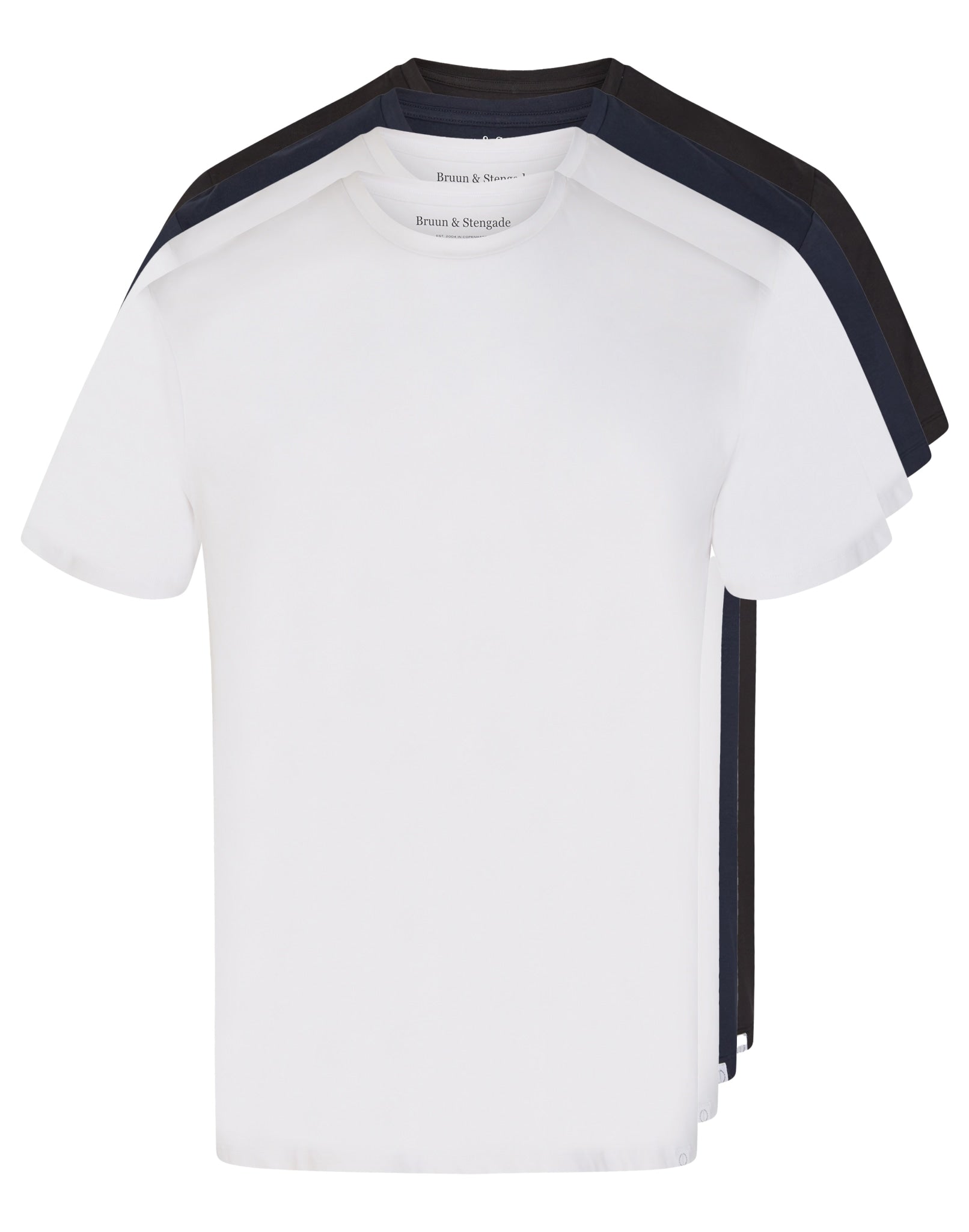 BS Antiqua Regular Fit T-shirt - Vit, Vit, Svart & Marinblå