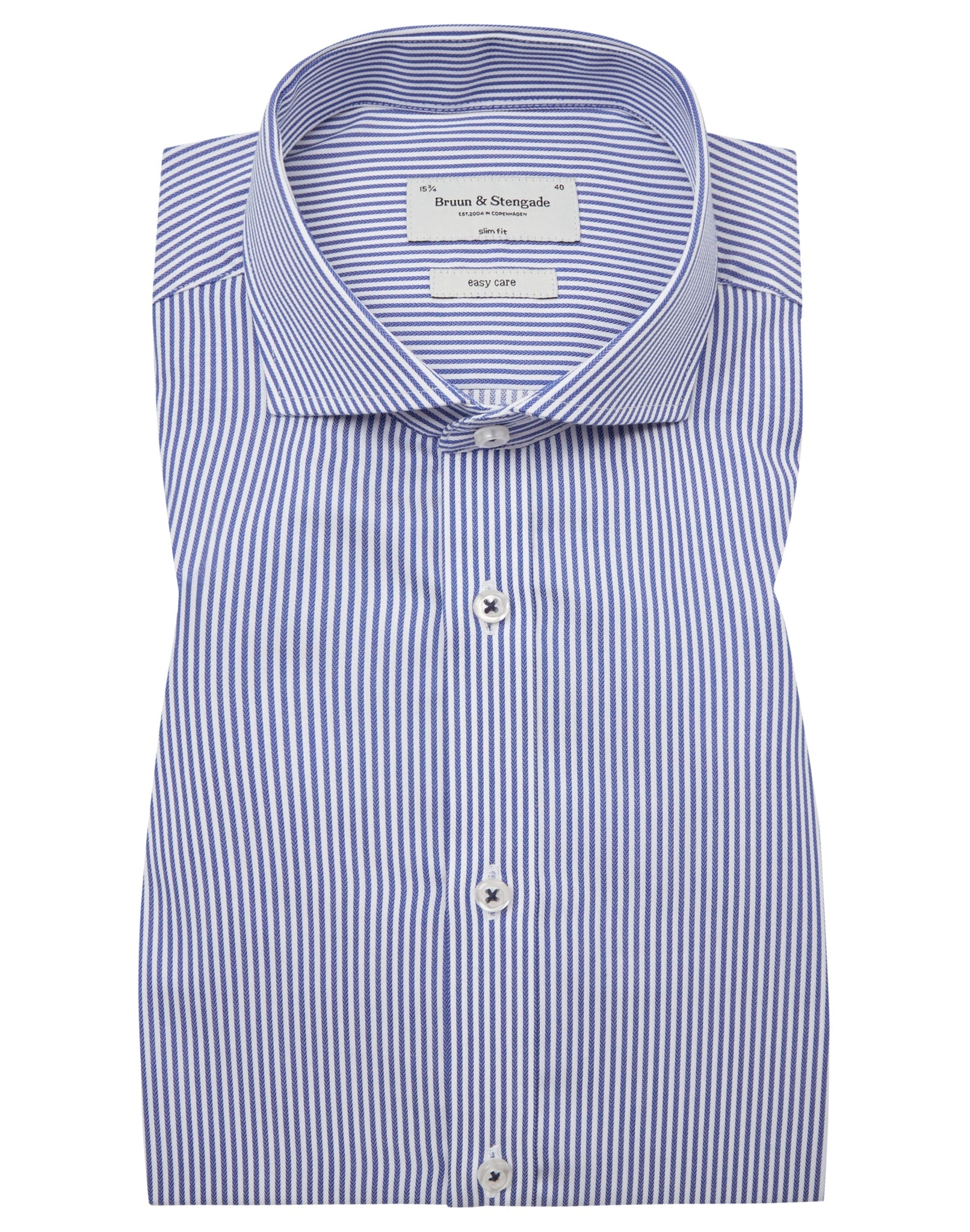 BS Abraham Slim Fit Skjorta - Blue