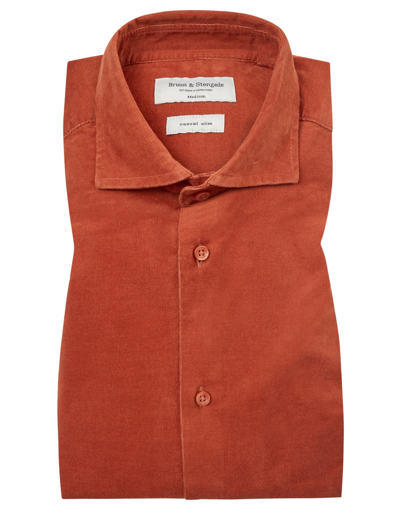 BS Assan Casual Slim Fit Skjorta - Orange