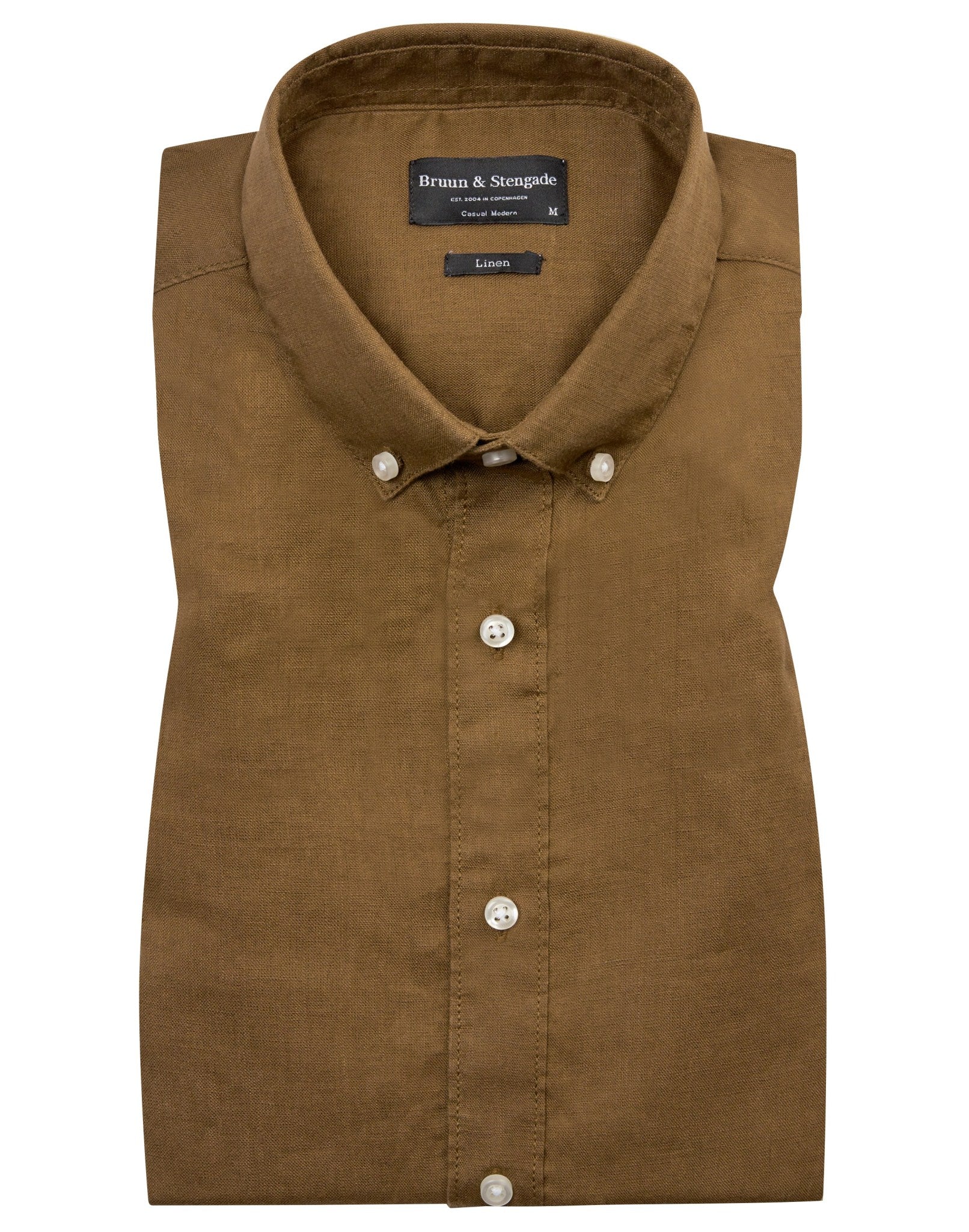 BS Carlos Fritidsskjorta Modern Fit - Ockra