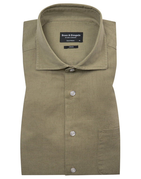 BS Daniel Casual Modern Fit Skjorta - Army