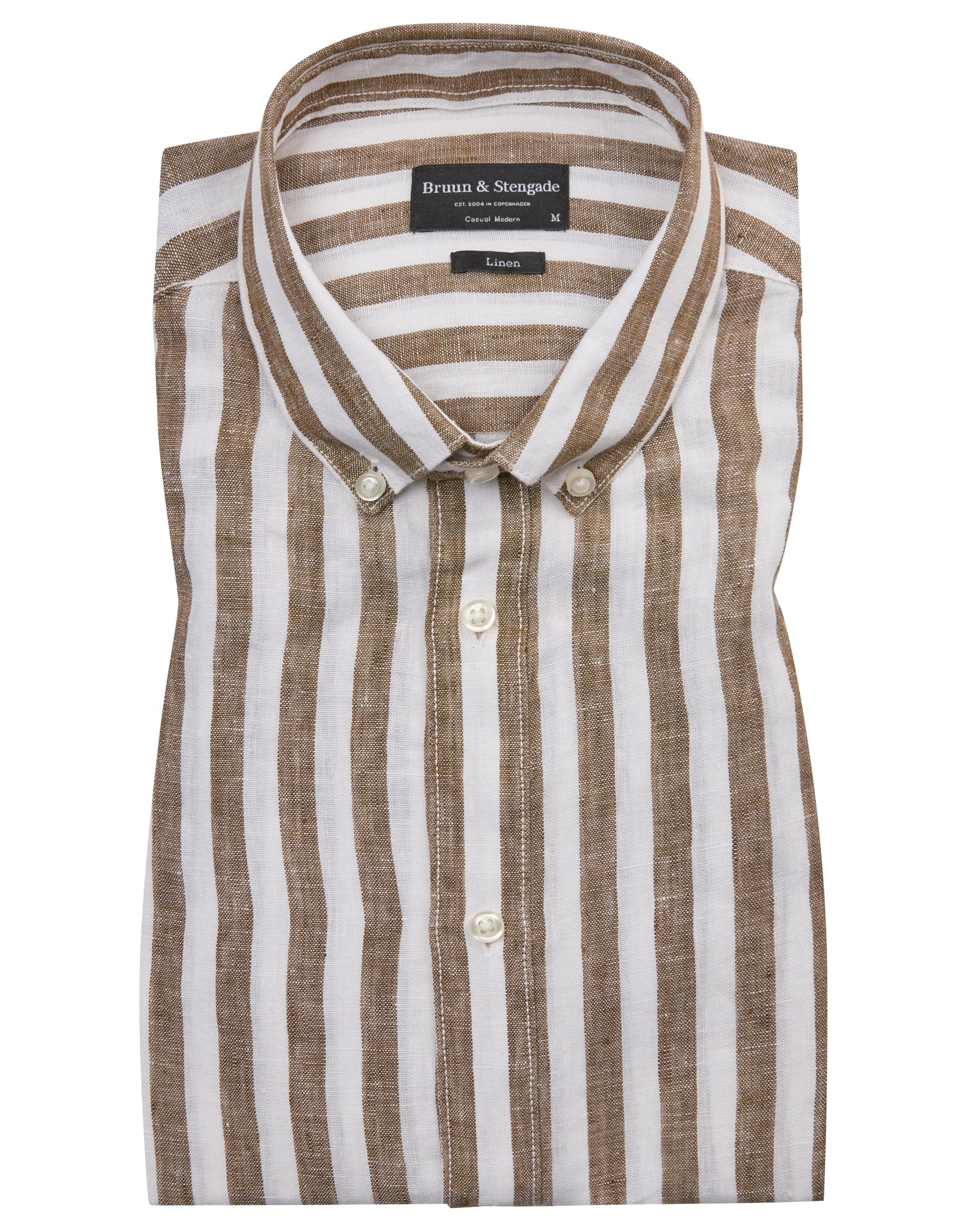BS Esteban Casual Modern Fit Skjorta - Ockra/Vit