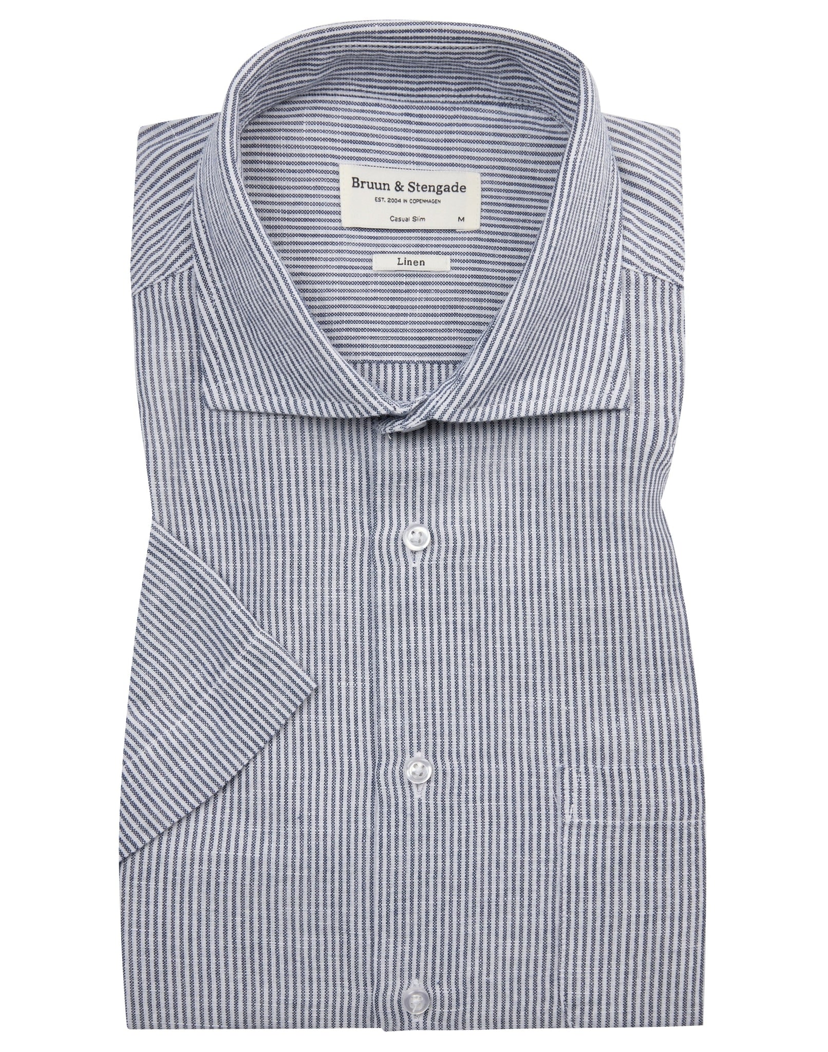 BS Hamilton Casual Slim Fit Skjorta - Blå/Vit