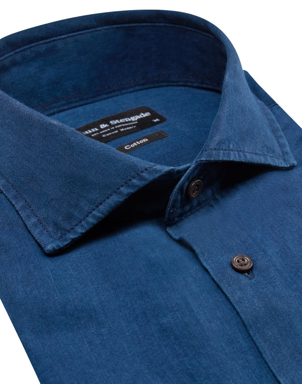 BS Lando Casual Modern Fit Skjorta - Indigo