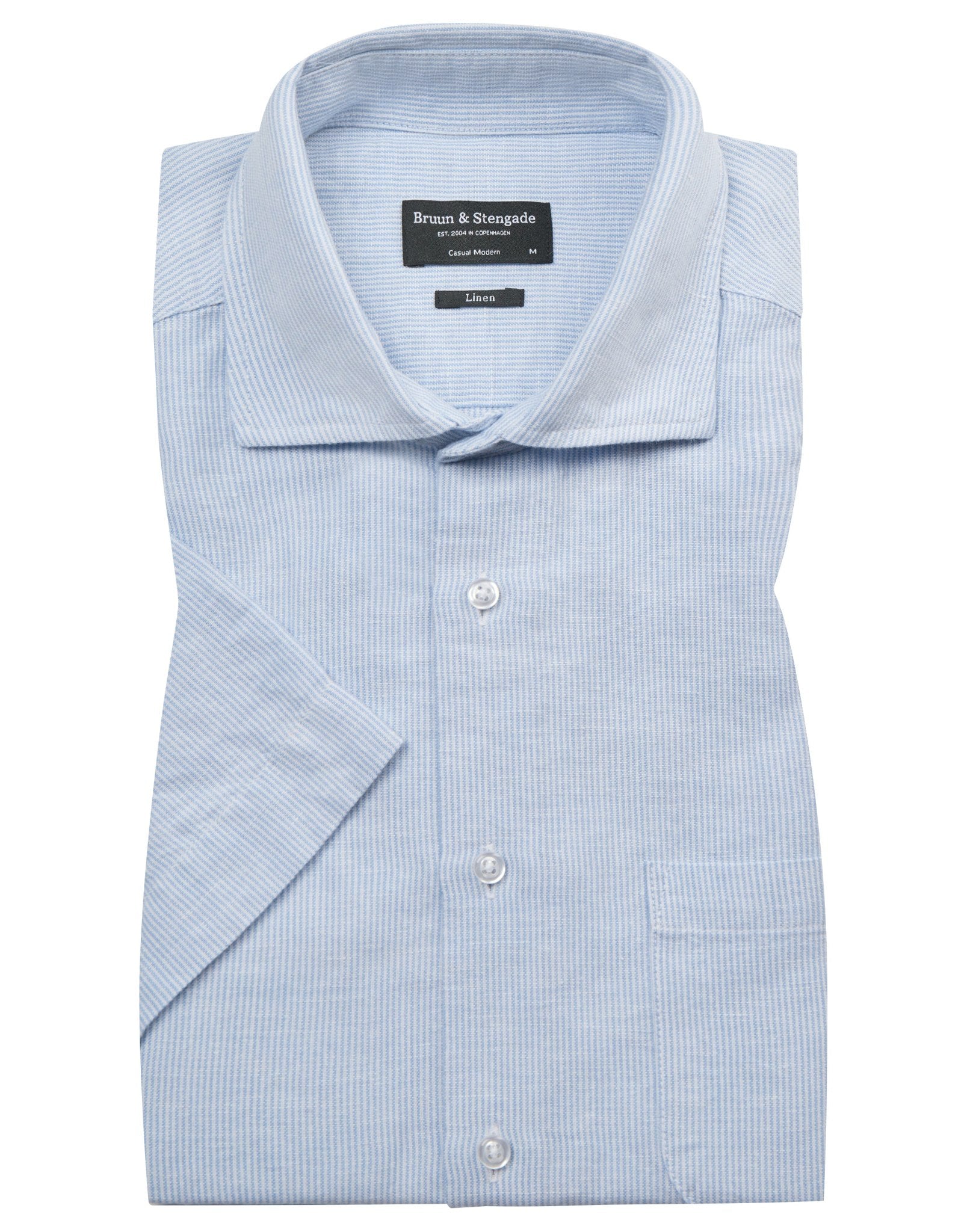 BS Lewis Casual Modern Fit Skjorta - Ljusblå/Vit