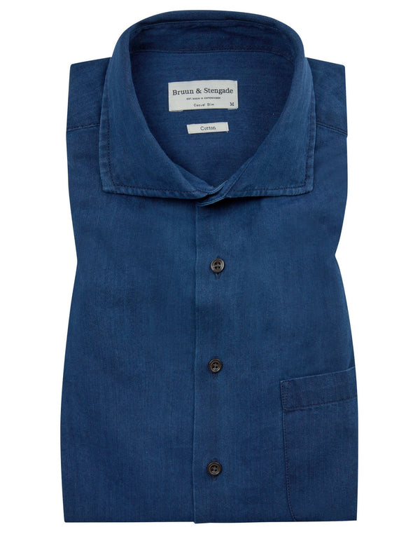 BS Norris Casual Slim Fit Skjorta - Indigo