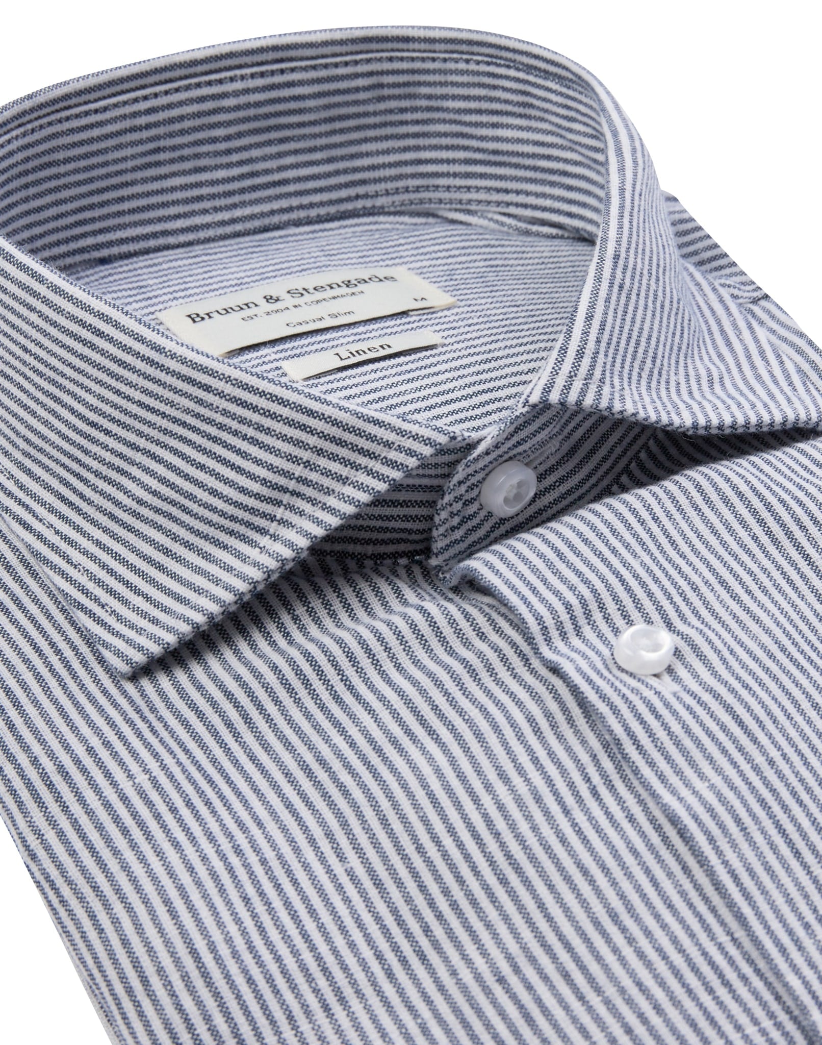 BS Alonso Casual Slim Fit Skjorta - Blå/vit