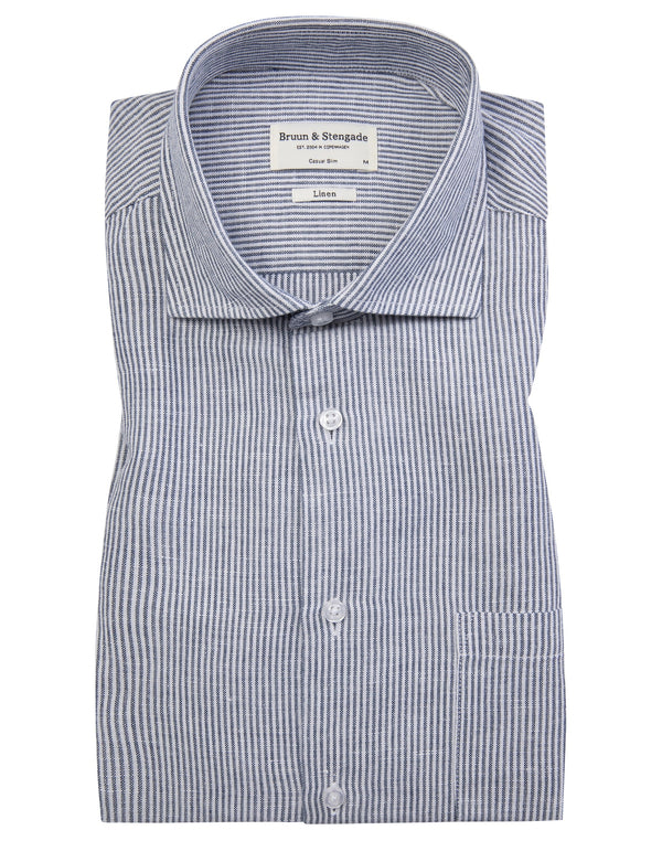 BS Alonso Casual Slim Fit Skjorta - Blue/White