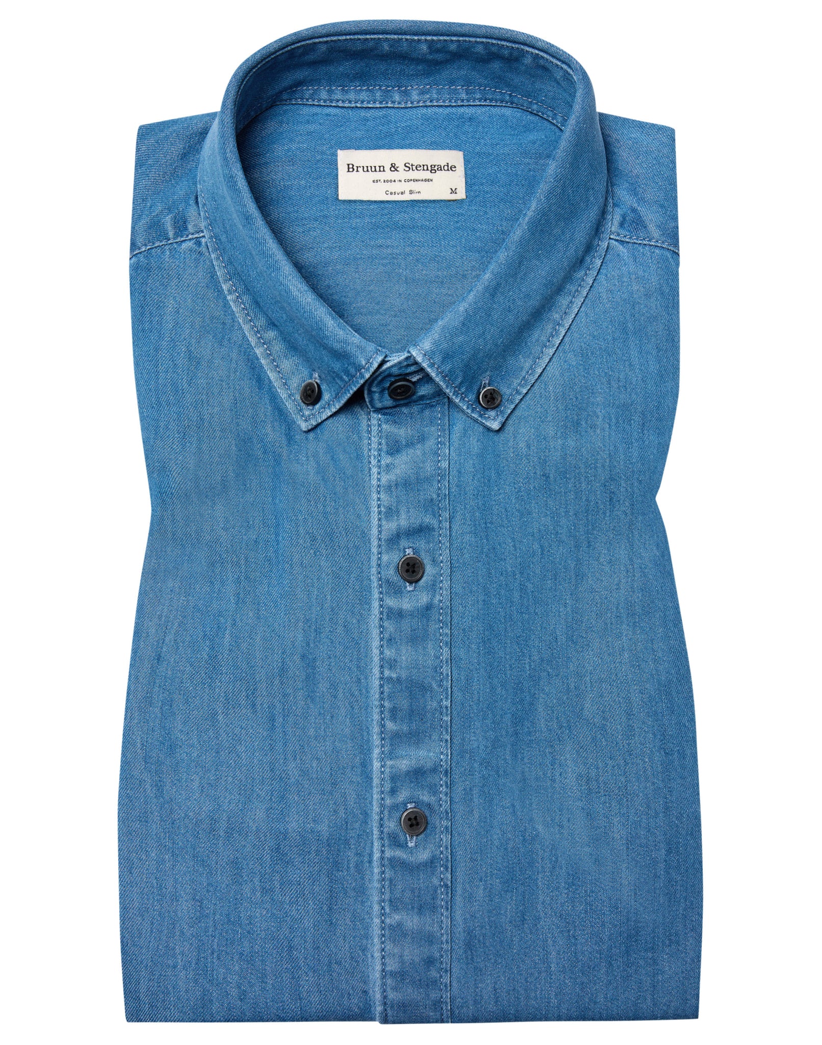 BS Elverum casual slim fit Skjorta - Blå