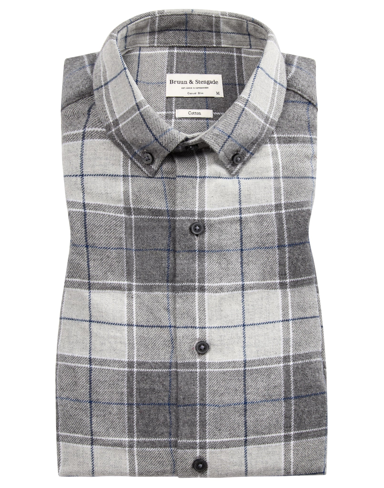 BS Fauske casual slim fit Skjorta - Light Grey