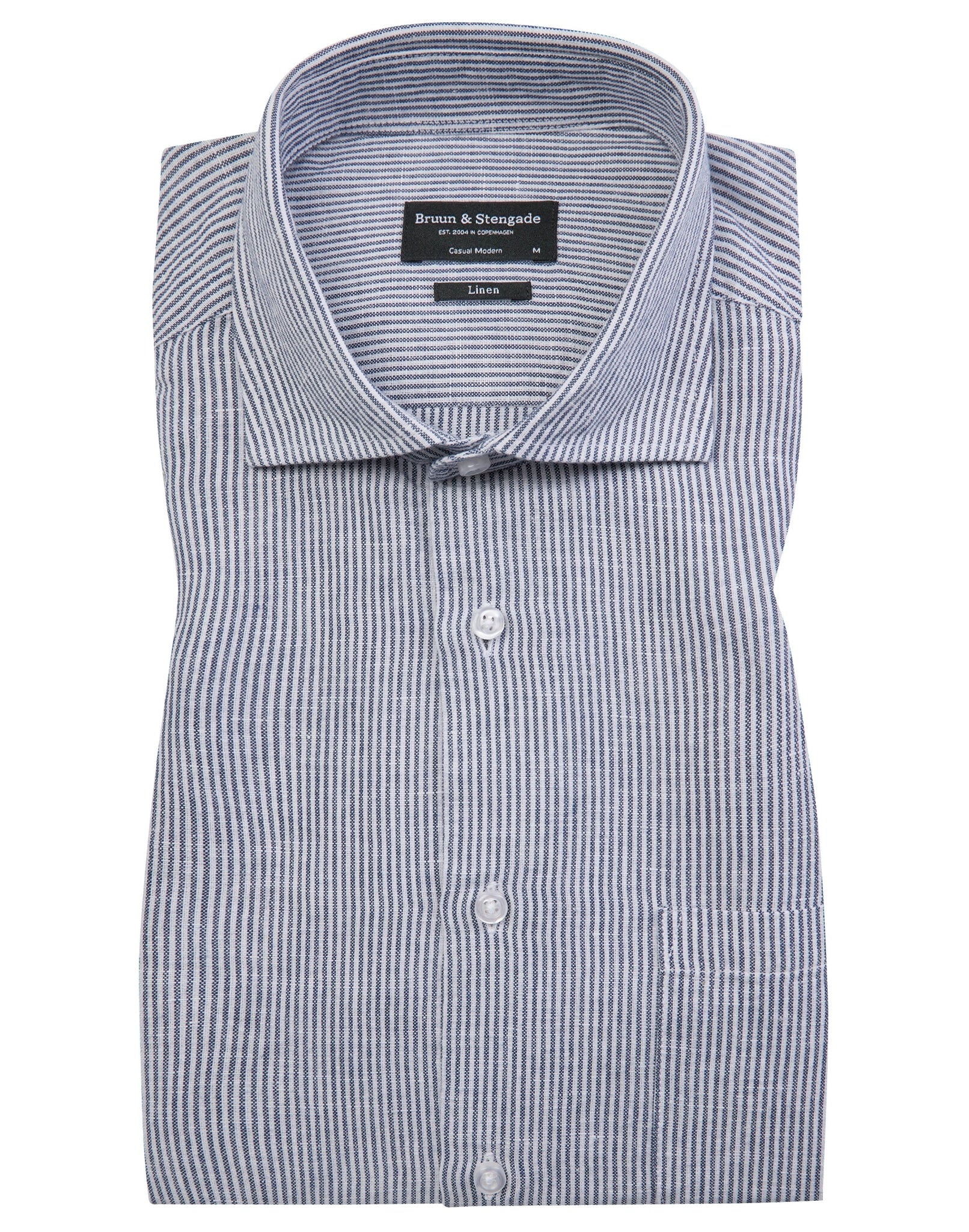 BS Fernando Casual Modern Fit Skjorta - Blå/Vit