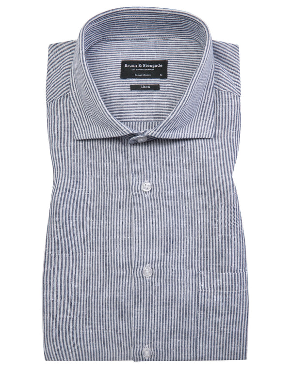 BS Fernando Casual Modern Fit Skjorta - Blue/White