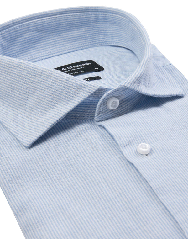 BS Fernando Casual Modern Fit Skjorta - Light Blue/White