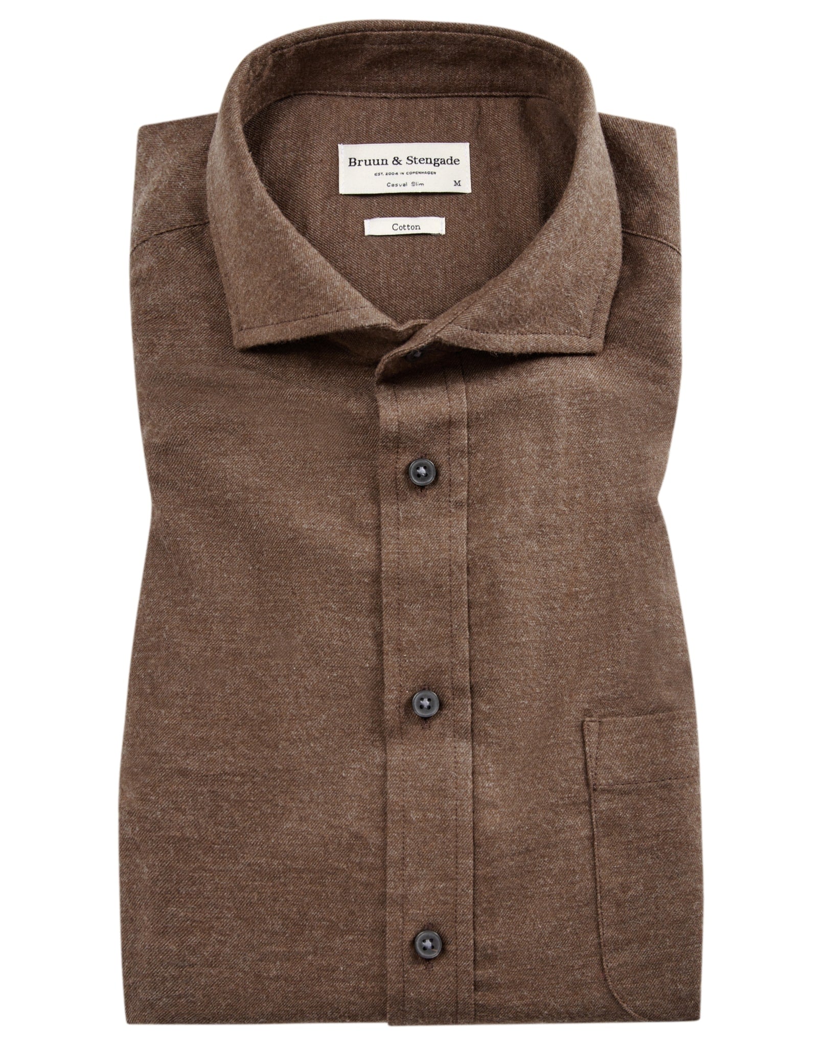 BS Halden casual slim fit skjorta - Brun